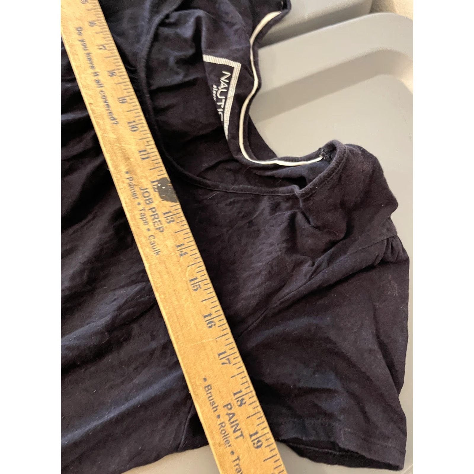 Nautica NAUTICA T-Shirt Women's XL Navy Short Sleeve Scoop Neck 100% Cotton Pullover Size XL / US 12-14 / IT 48-50 - 5 Thumbnail