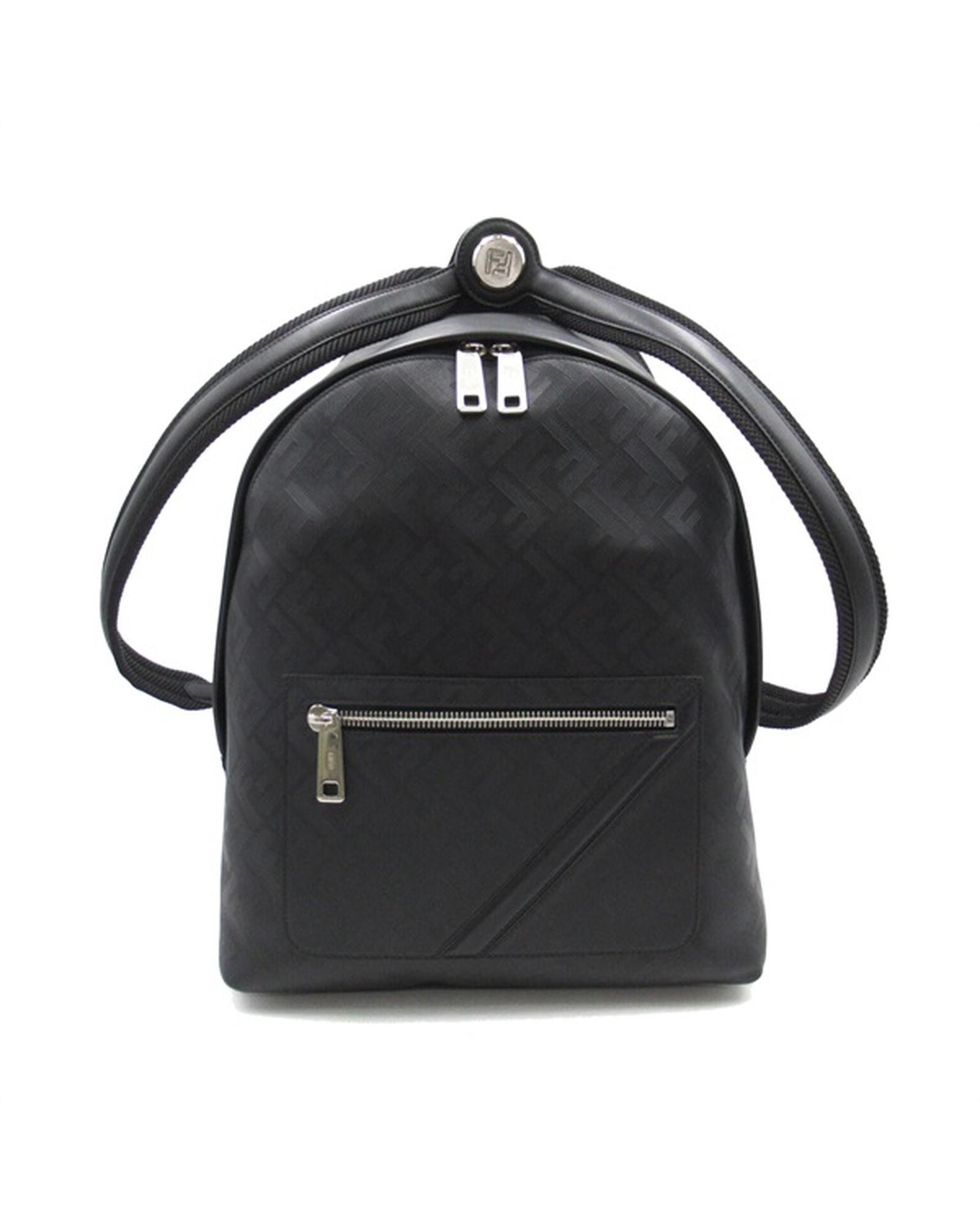 image of Fendi Diagonal Zucca Backpack Bag In Black, Women's