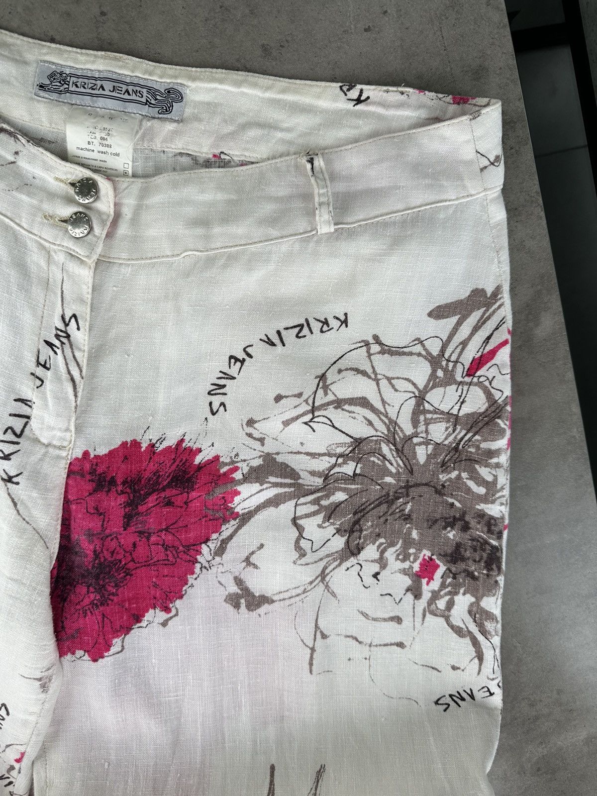 Krizia Uomo Krizia Jeans Multicolor Linen Pants Size US 34 / EU 50 - 5 Thumbnail