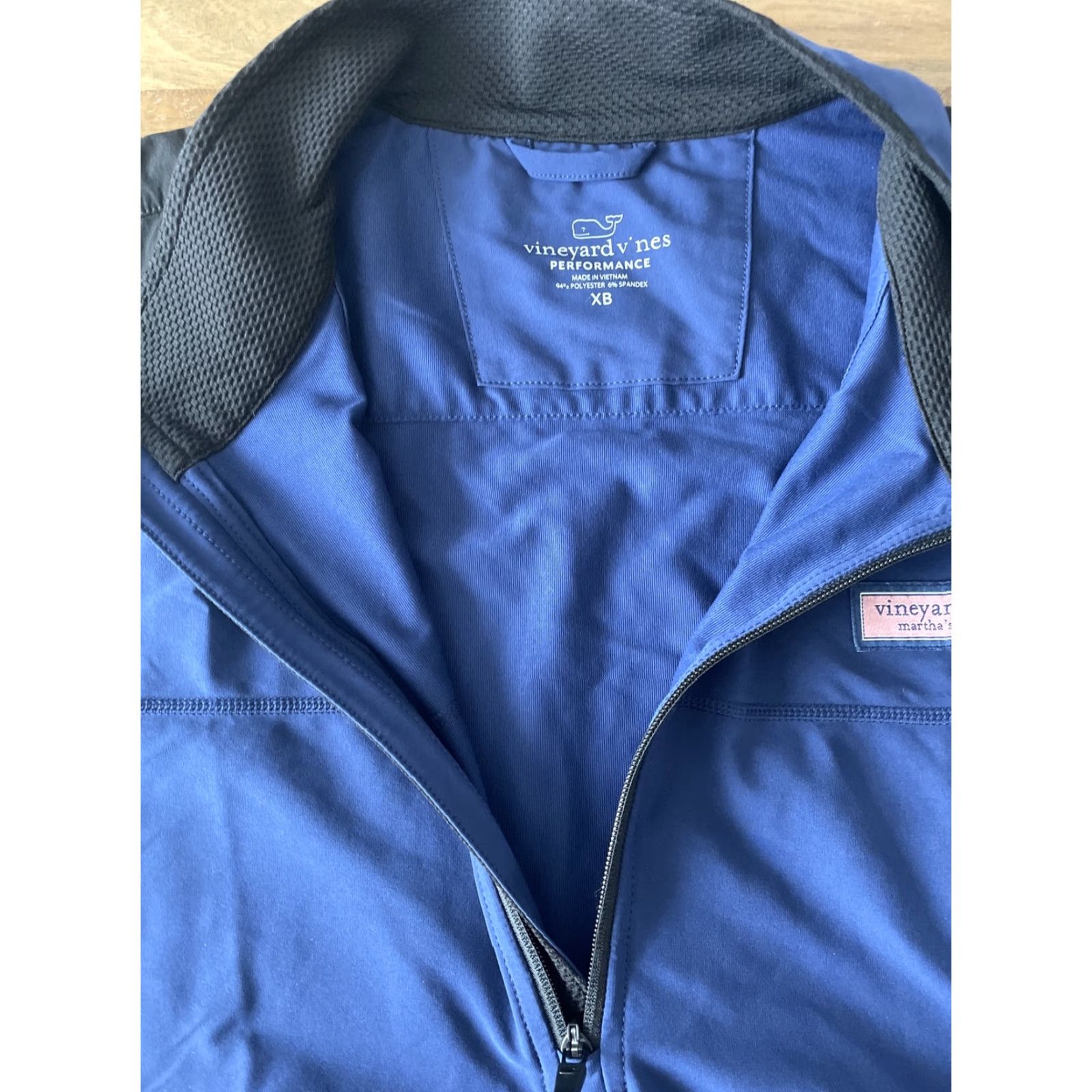 Vineyard Vines Vineyard Vines Performance Jacket Windbreaker Big & Tall XB Blue Mens Weatherproof Windbreaker Jacket Oxford 60% Polyester Size US XL / EU 56 / 4 - 3 Thumbnail