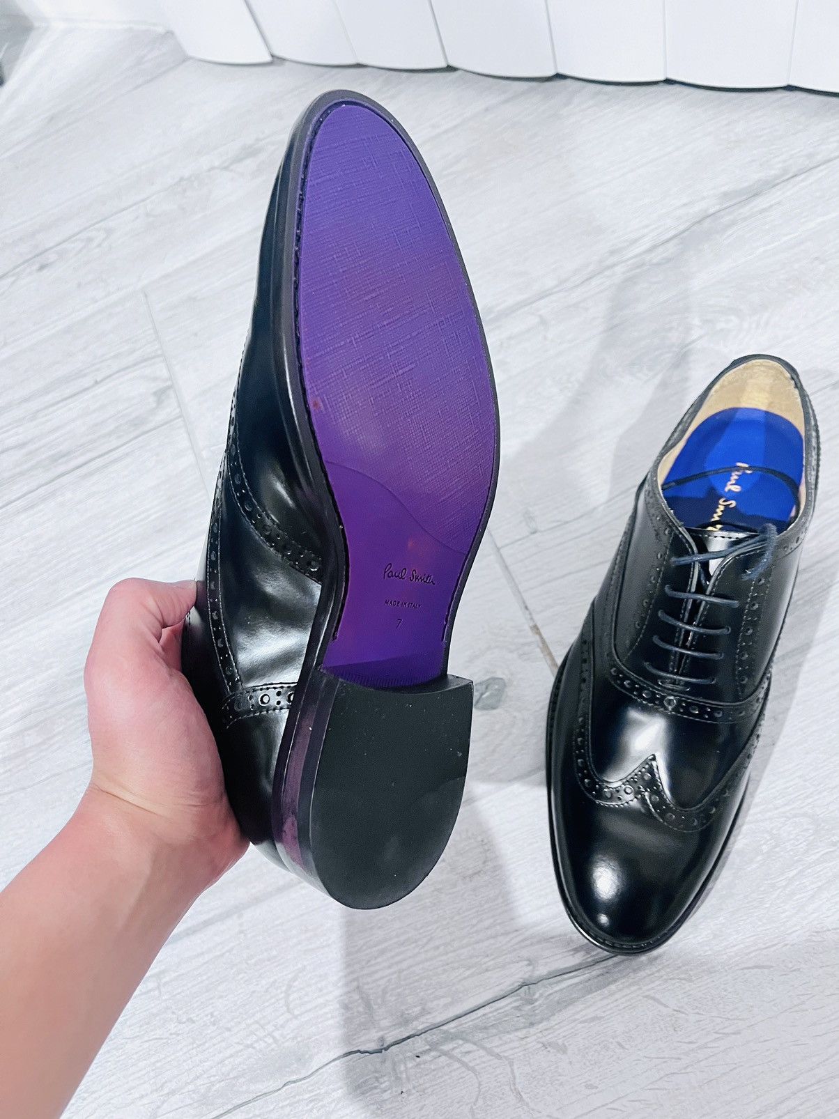 Paul Smith Paul Smith Black Wingtip Dress Shoes Made in Italy US8 UK7 Size US 8 / EU 41 - 9 Thumbnail