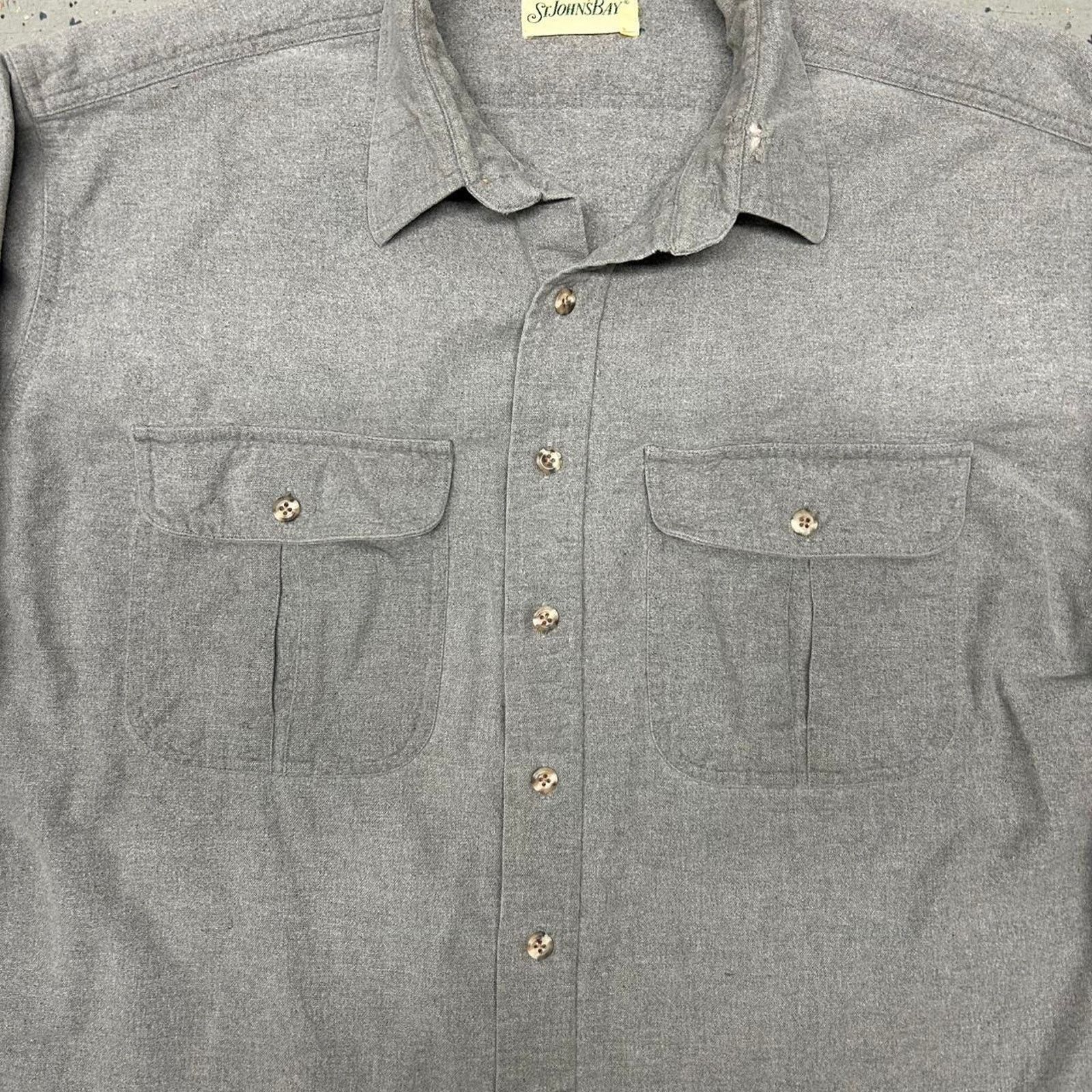 Other VTG Grey button-up flannel shirt Size US XL / EU 56 / 4 - 2 Thumbnail