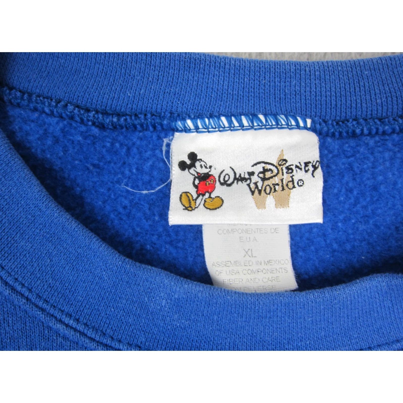 Disney VINTAGE Disney Mickey Mouse Sweatshirt Mens XL Blue 90s Cartoon 3D Logo Crew Neck Fleece Pullover Size US XL / EU 56 / 4 - 5 Thumbnail