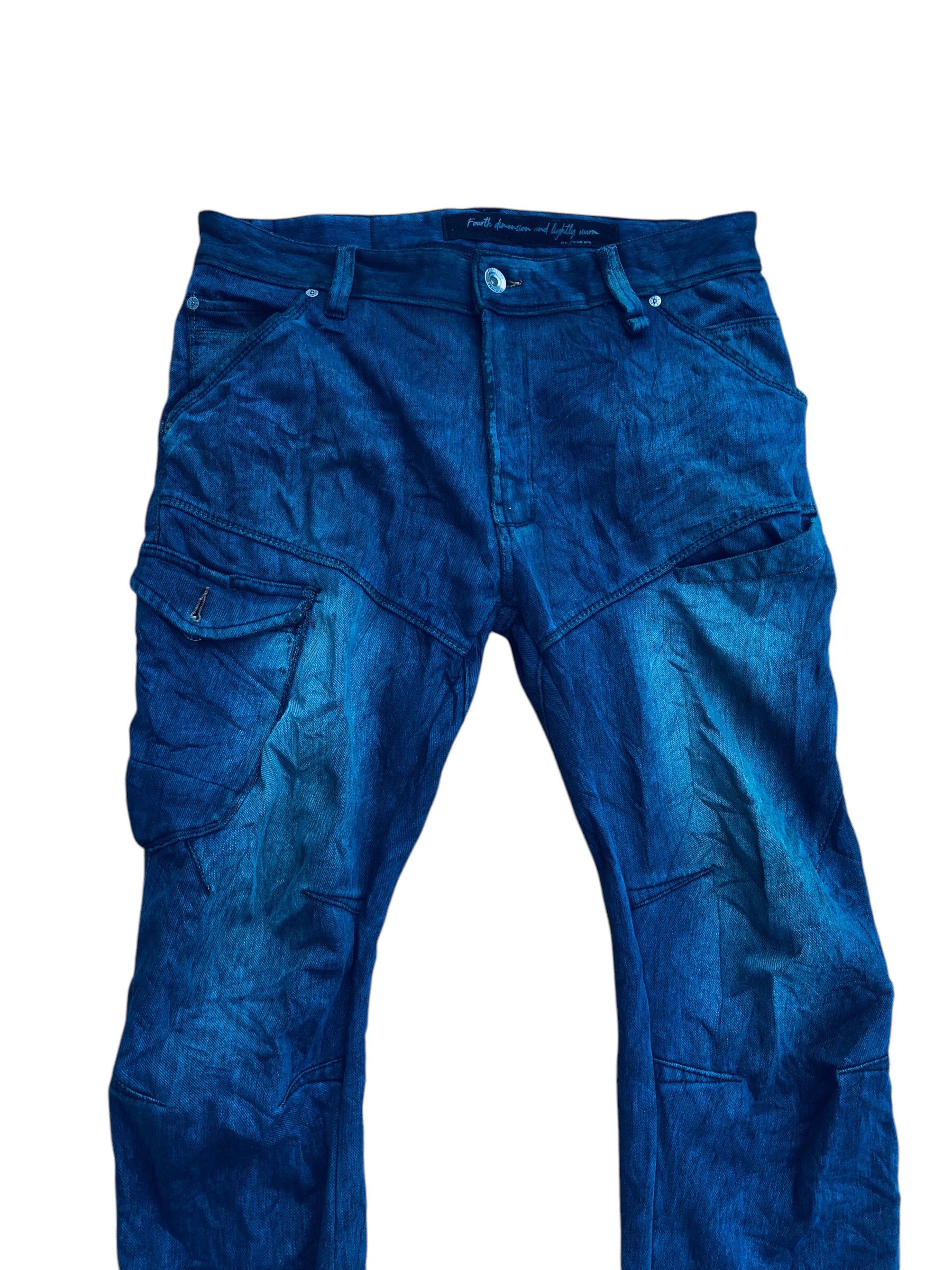 Designer × Japanese Brand 🔥Distressed Fieldcore Strech SixPockets Cargo Denim Pant🔥 Size US 34 / EU 50 - 2 Thumbnail