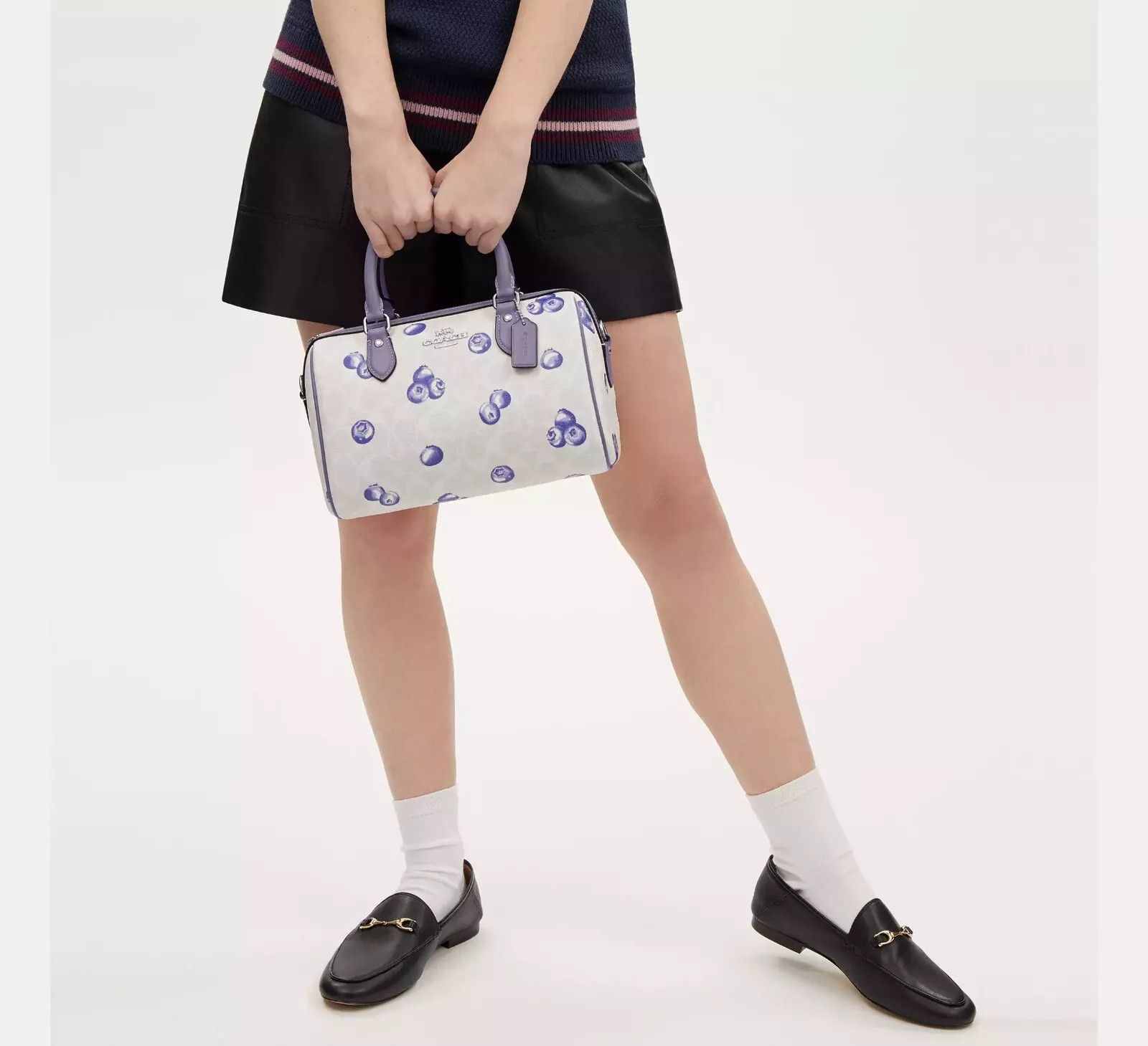 Coach Rowan Satchel Bag With Blueberry Print CT216 Size ONE SIZE - 11 Thumbnail