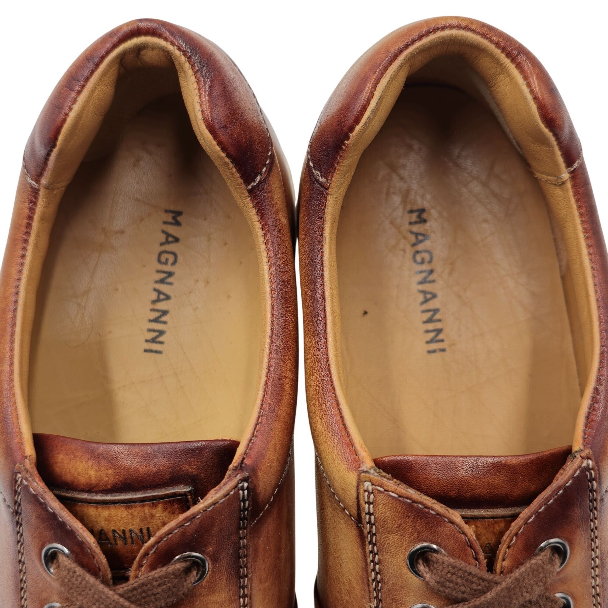 Magnanni Magnanni Spain Patina Brown Leather Fashion Sneakers Men 7.5 Size US 7.5 / EU 40-41 - 5 Thumbnail