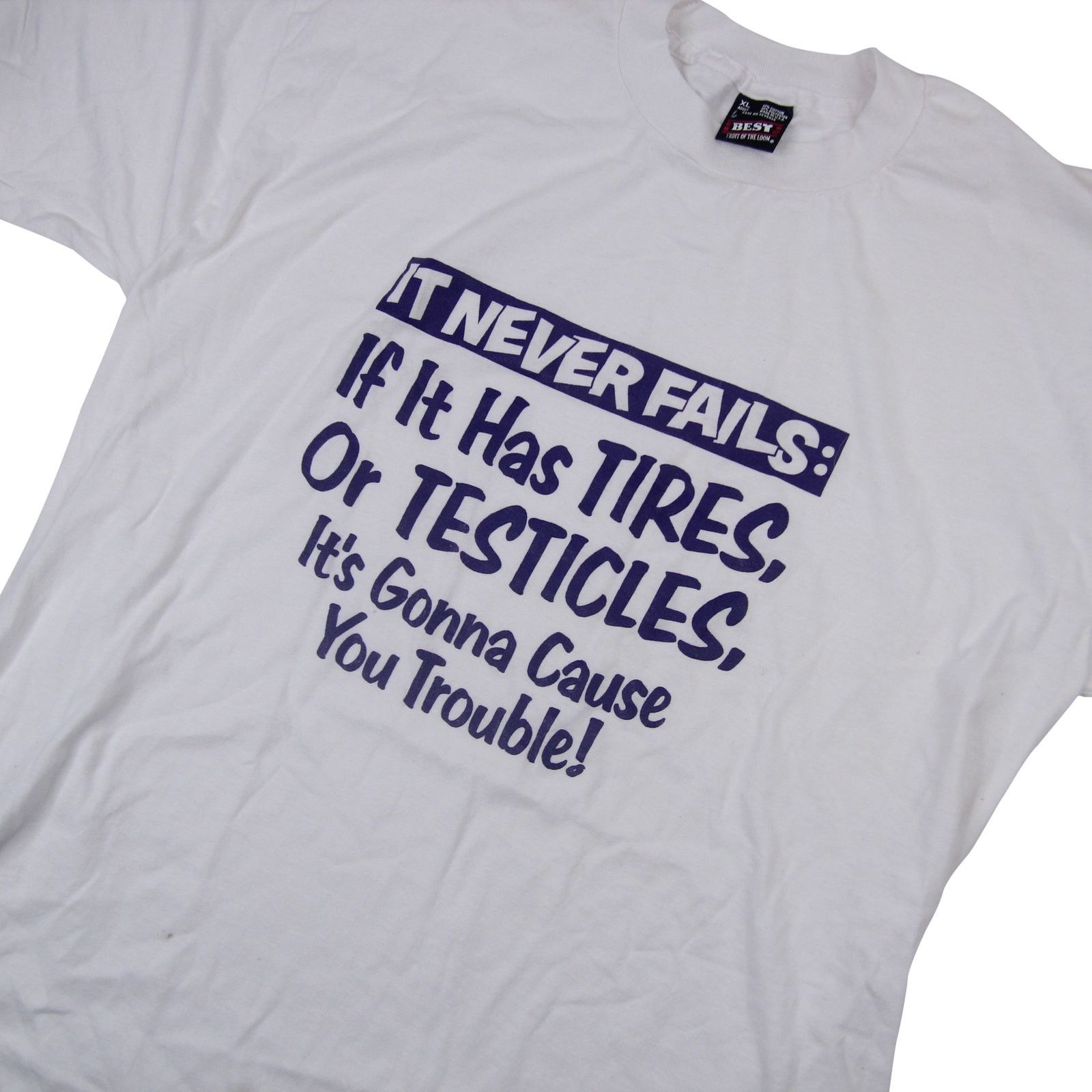 Vintage Vintage Slogan Graphic T Shirt Size US XL / EU 56 / 4 - 2 Thumbnail