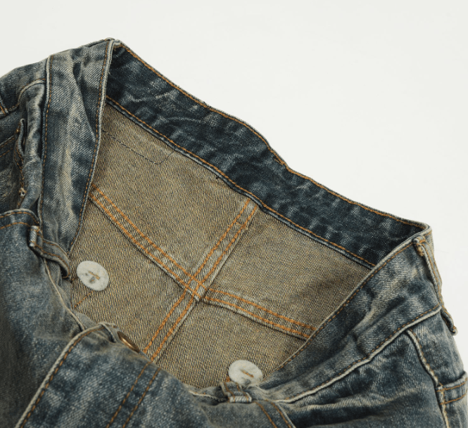 Japanese Brand × Jean Street oversize ripped vintage distressed jeans y2k Size US 32 / EU 48 - 3 Thumbnail