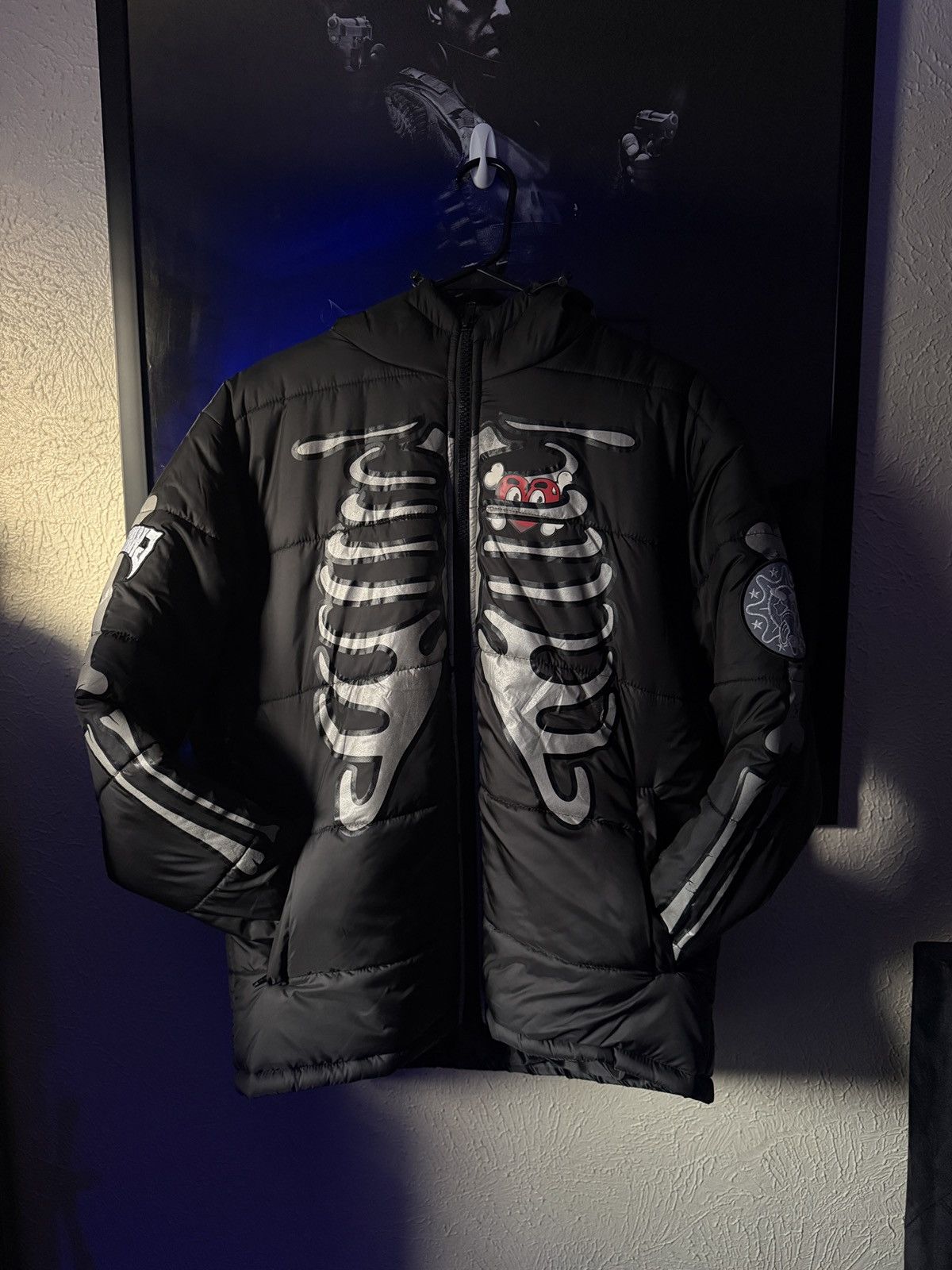 Glo Gang RARE glo gang skeleton reflective halloween puffer jacket Size US S / EU 44-46 / 1 - 1 Thumbnail