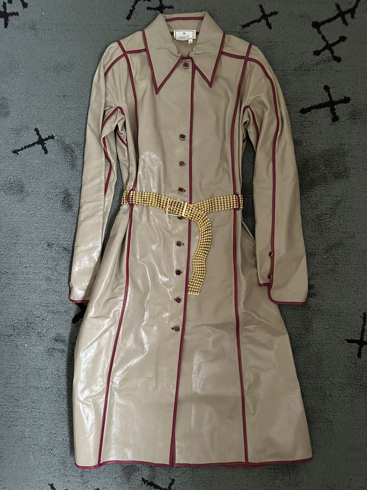 Fendi Archive Fendi Fall 2000 Leather Trench Coat Lagerfeld Size M / US 6-8 / IT 42-44 - 2 Thumbnail