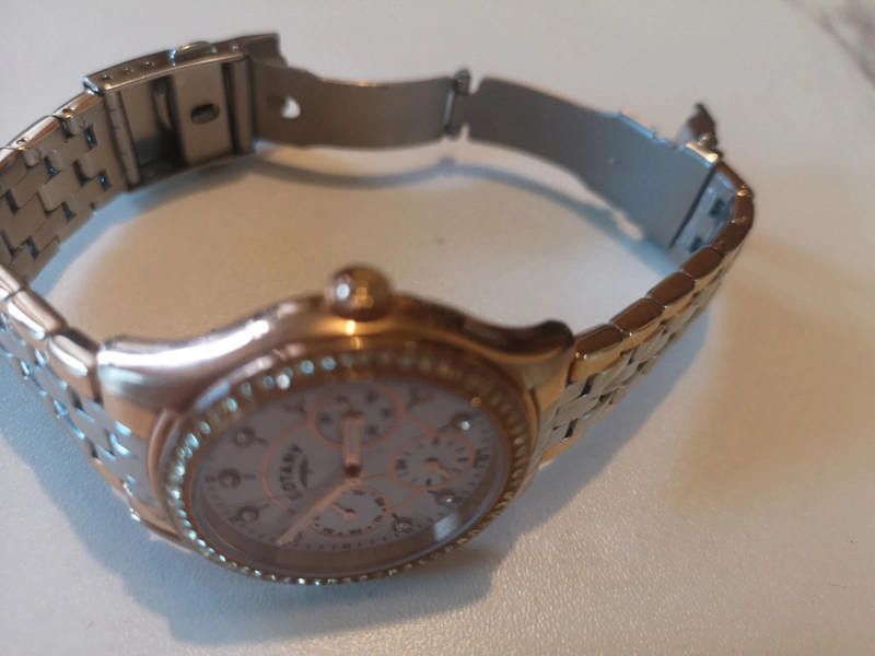 Designer Rotary watch with two tone crystal case for her Size ONE SIZE - 5 Thumbnail