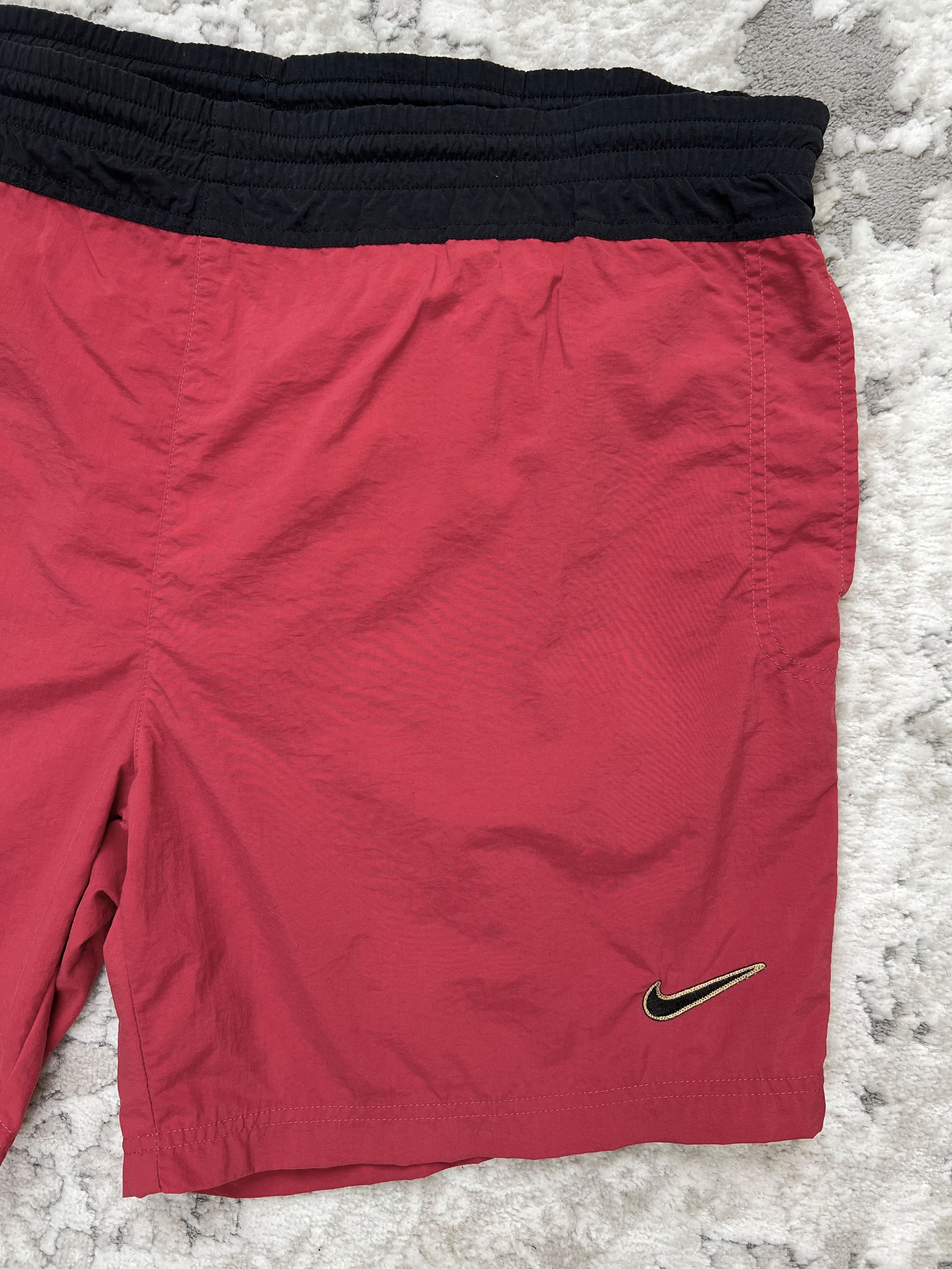 Nike × Vintage Vintage 90s Nike Swim Shorts with Embroidered Swoosh Size US 40 / EU 56 - 2 Thumbnail