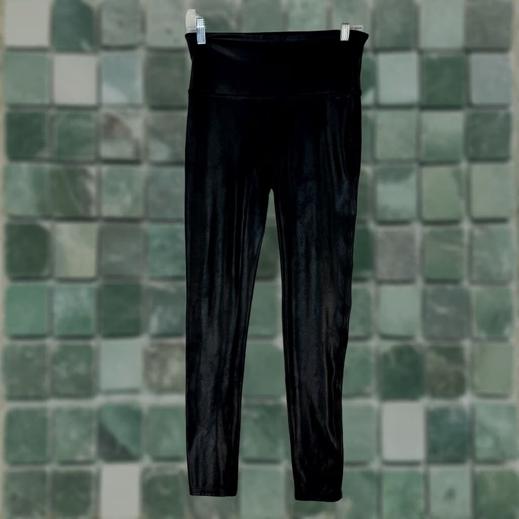 Spanx Spanx Leggings Women Large Petite Black Ankle Length Pull On Nylon Polyester Spandex Size 36" / US 14 / IT 50 - 1 Thumbnail
