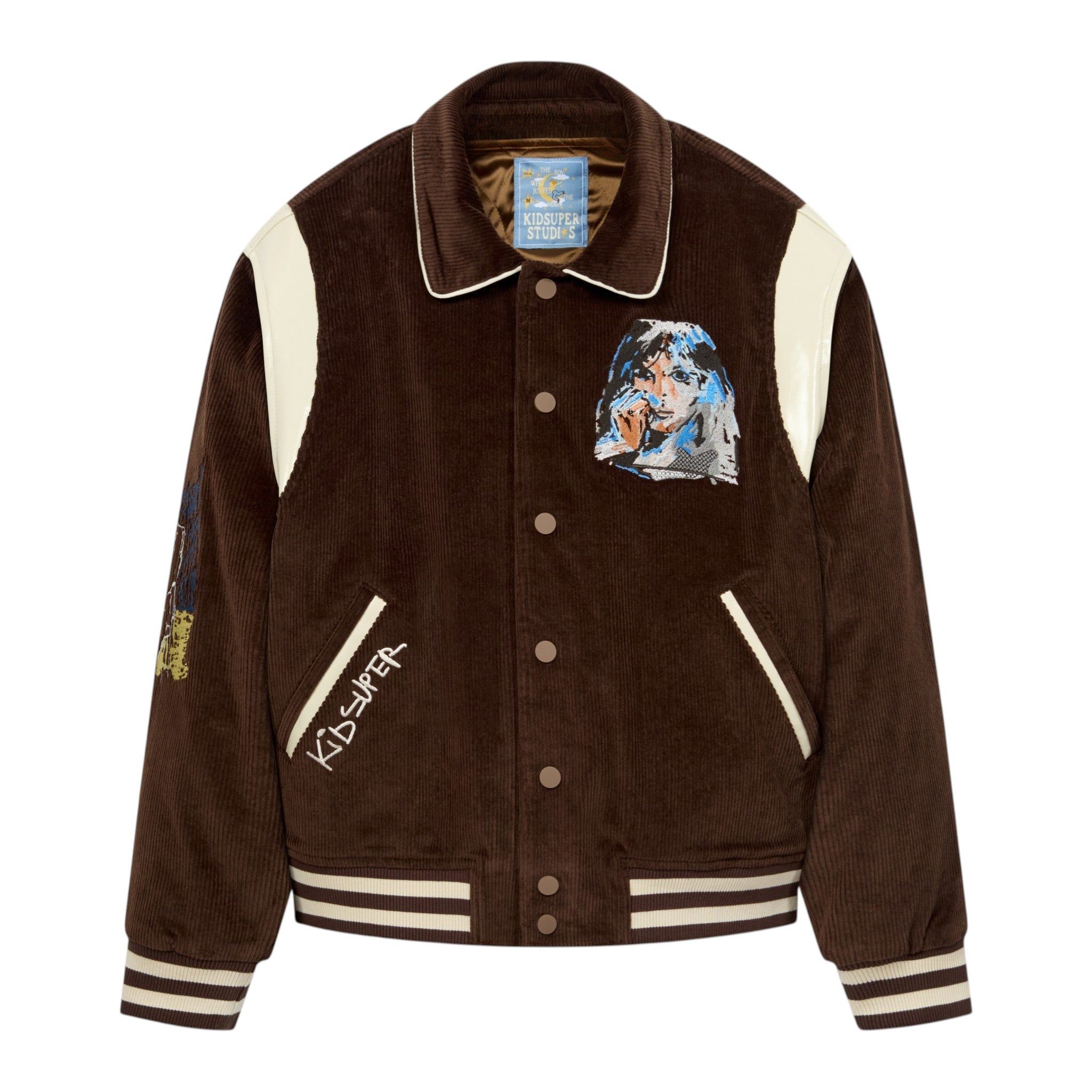 KidSuper KidSuper Studios Washed Corduroy Embroidered Faces Jacket Size US L / EU 52-54 / 3 - 1 Thumbnail