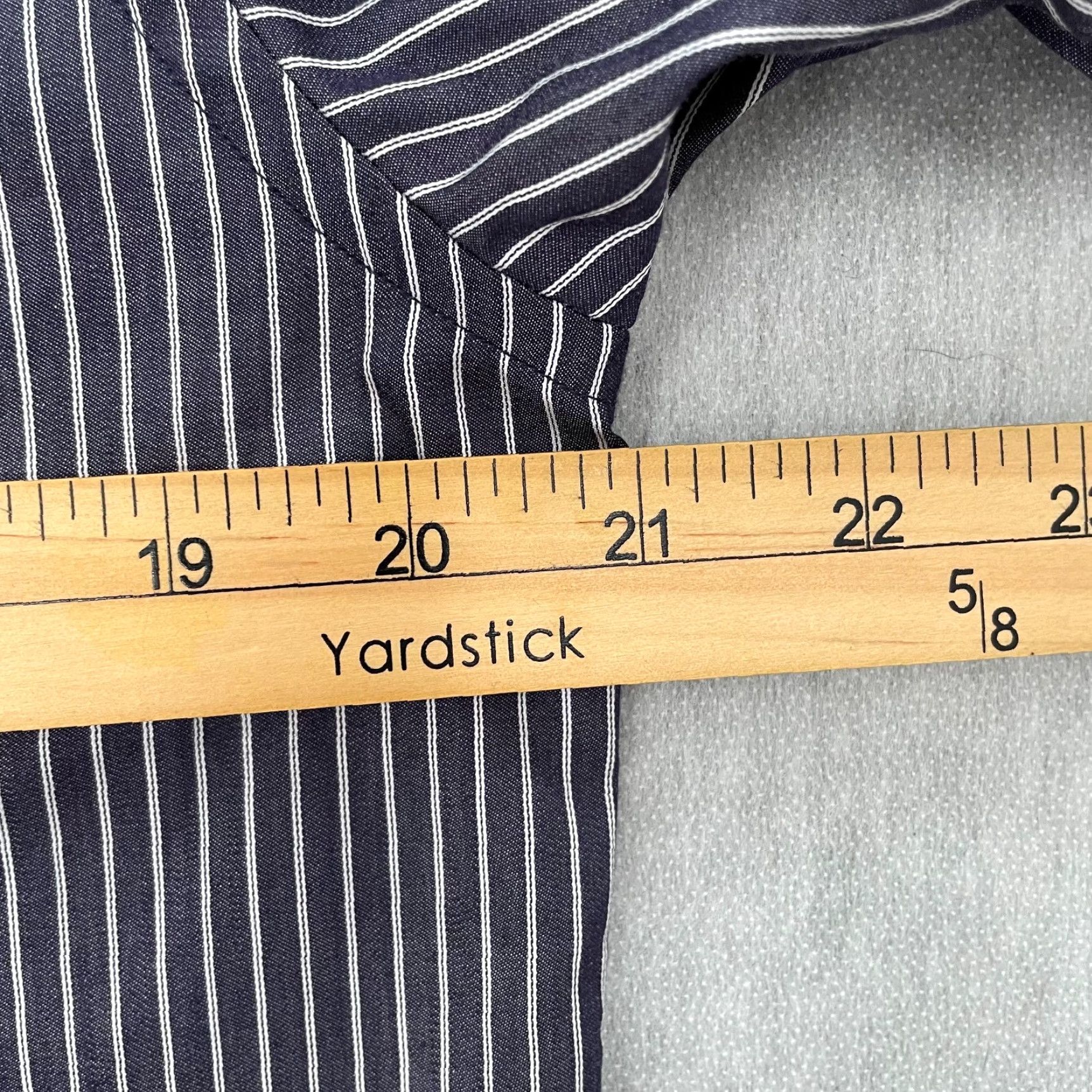 Eton Vintage Eton Dress Shirt Men’s Long Sleeve Purple Stripe Slim Fit 16.5/42 Business Casual Size 42R - 6 Thumbnail