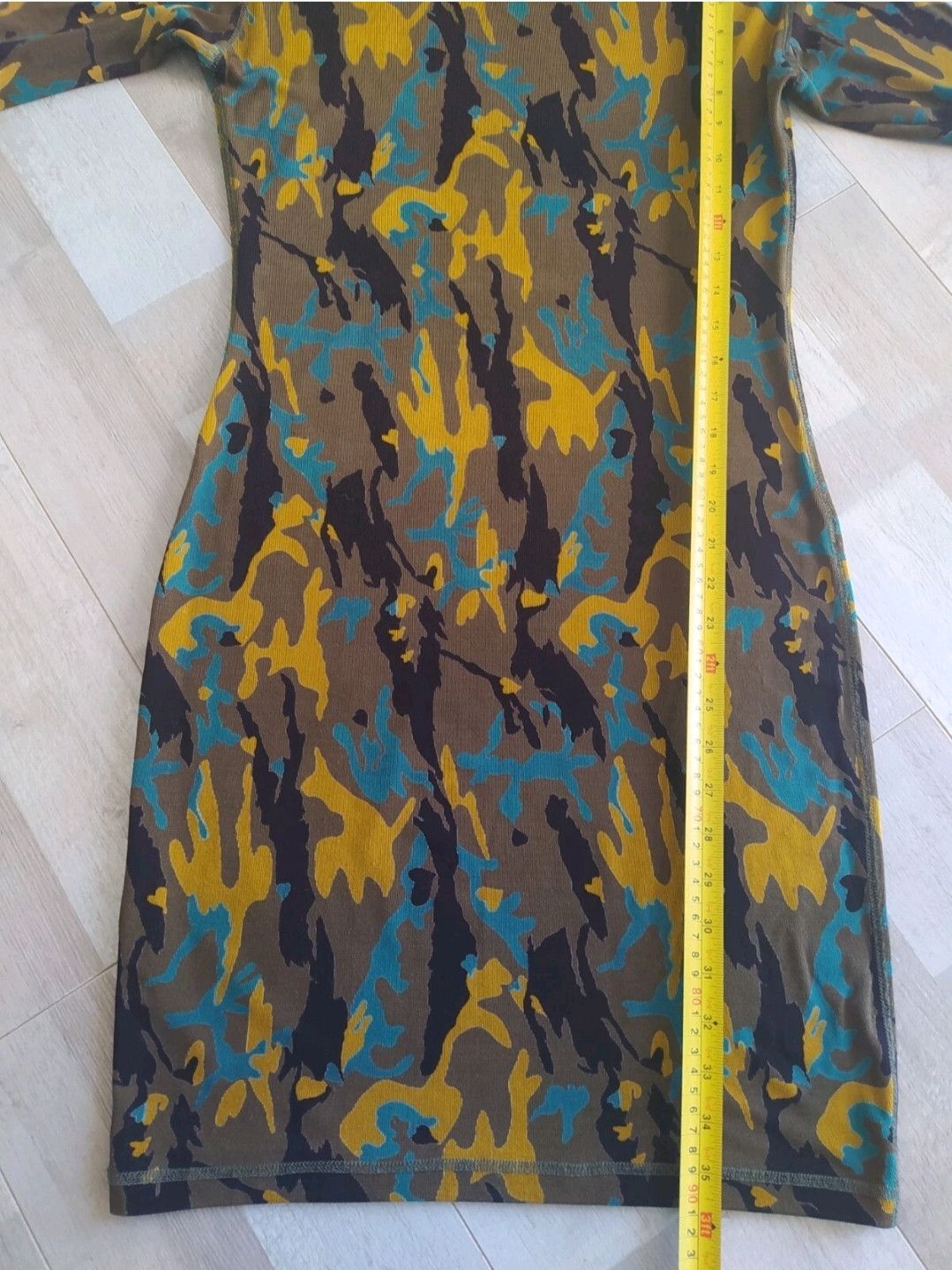 Jean Paul Gaultier Gaultier Junior Dress Camouflage Ribbed Vintage 90s Size M / US 6-8 / IT 42-44 - 14 Thumbnail