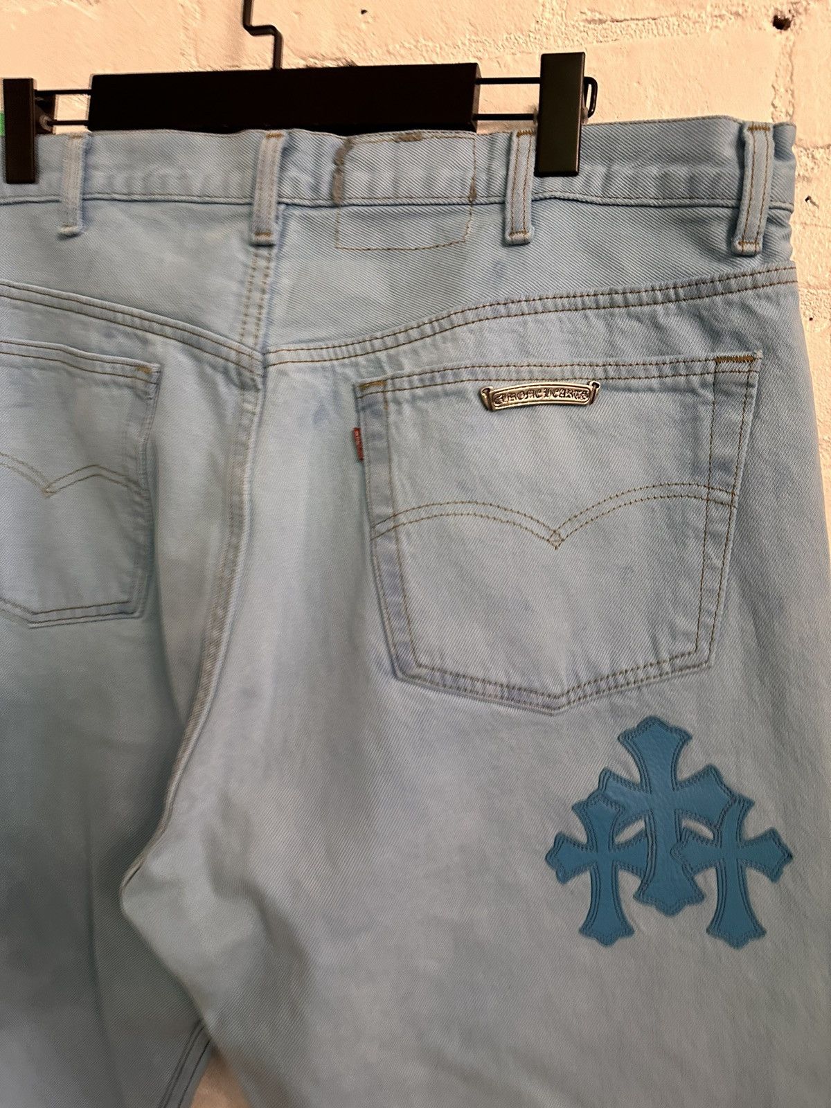 Chrome Hearts CHROME HEARTS DRAKE BABYBLUE LEVI CROSS JEANS XXXL 38 40 Size US 38 / EU 54 - 2 Thumbnail