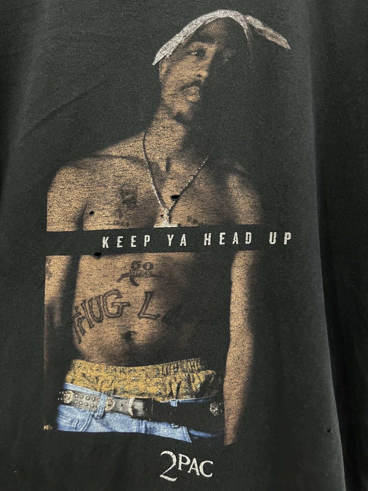 Rap Tees × Vintage Vintage Tupac Keep Ya Head Up T-Shirt Size US L / EU 52-54 / 3 - 3 Thumbnail