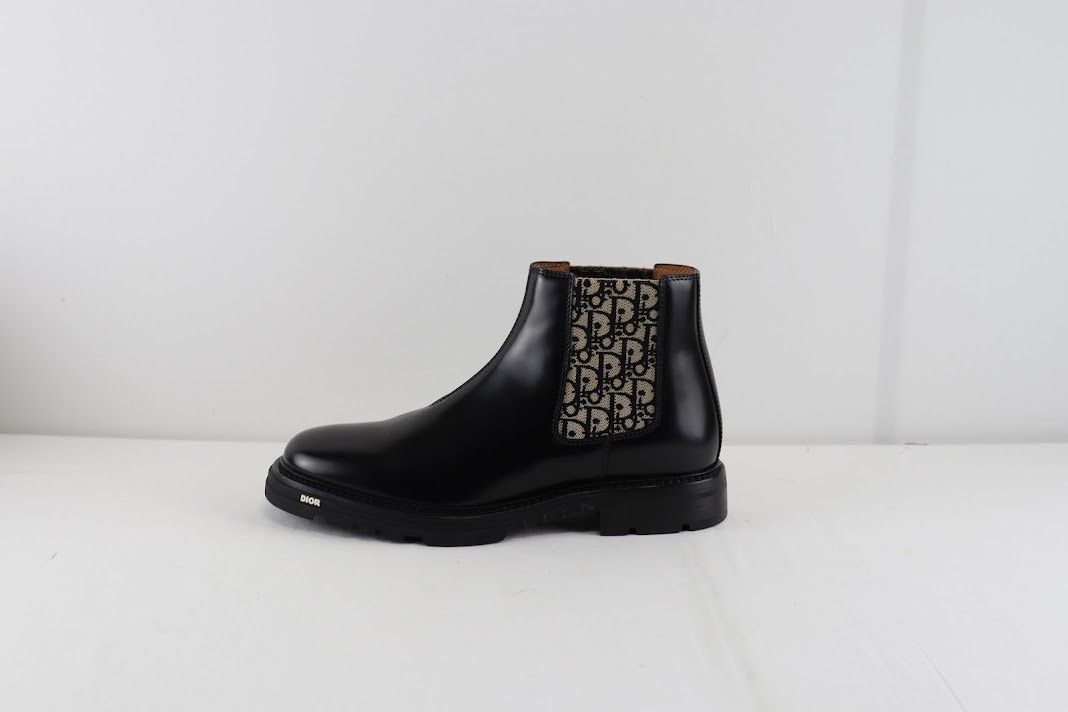 Dior o1rshd1 Expl Explorer Chelsea Boot Calf in Black/Beige Size US 12 / EU 45 - 7 Thumbnail