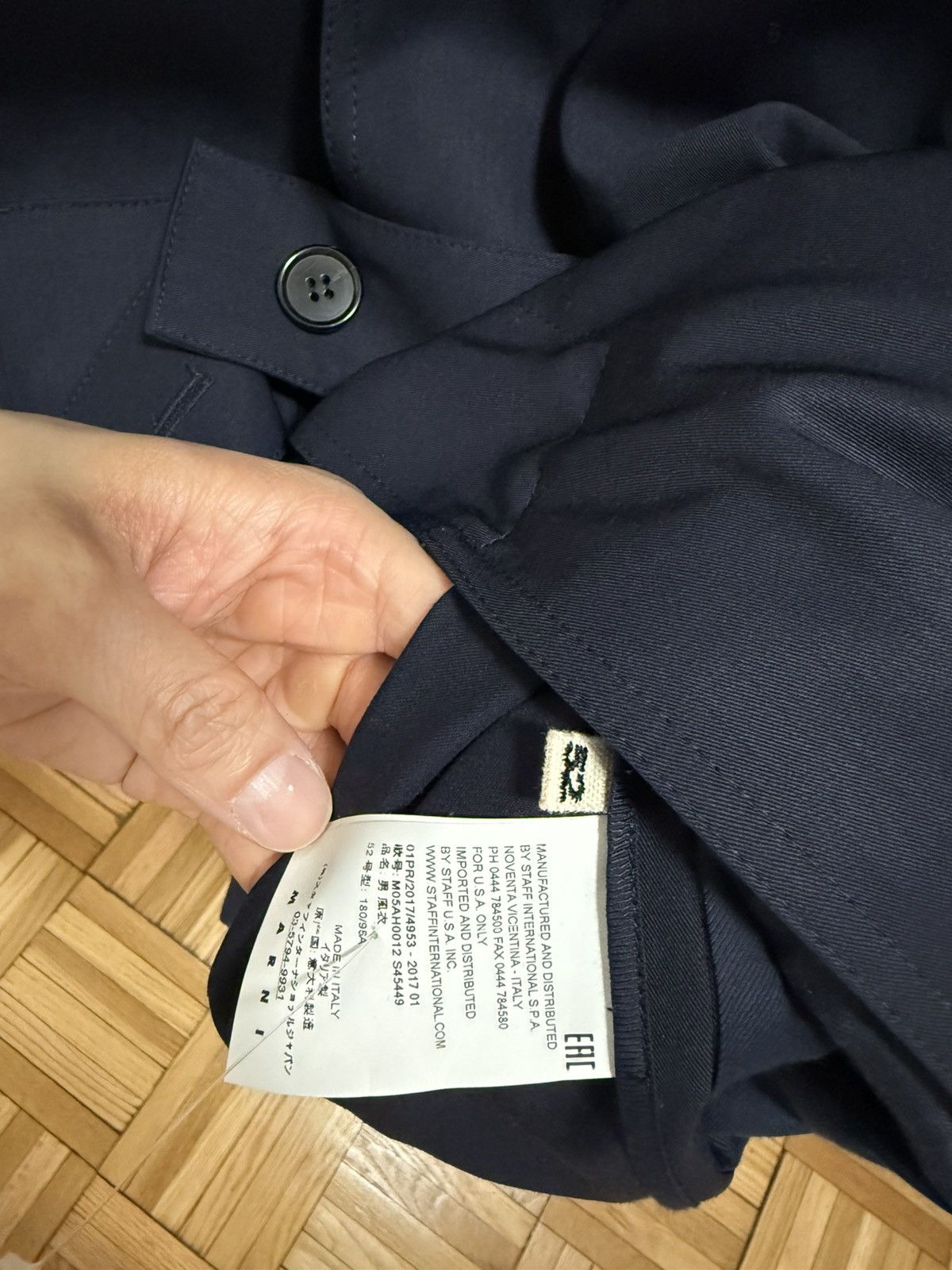 Marni MARNI 2017 NAVY RUNWAY TRENCH COAT Size US L / EU 52-54 / 3 - 7 Thumbnail