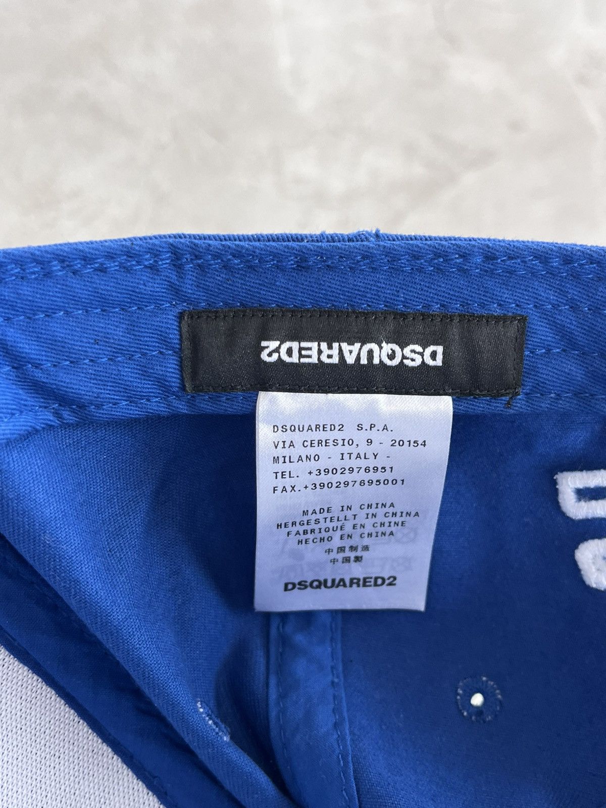Dsquared2 Vintage Dsquared2 Icon Blue Distressed Cap Big Logo Y2K Size ONE SIZE - 10 Thumbnail