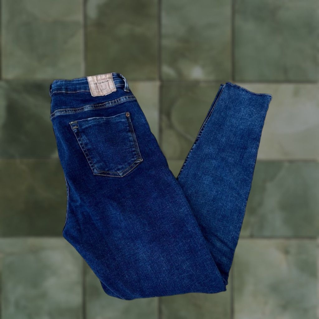 Zara Zara Skinny Jeans Womens 6 Medium Blue Stretch Cotton Blend Mid Rise Size 28" / US 6 / IT 42 - 1 Thumbnail