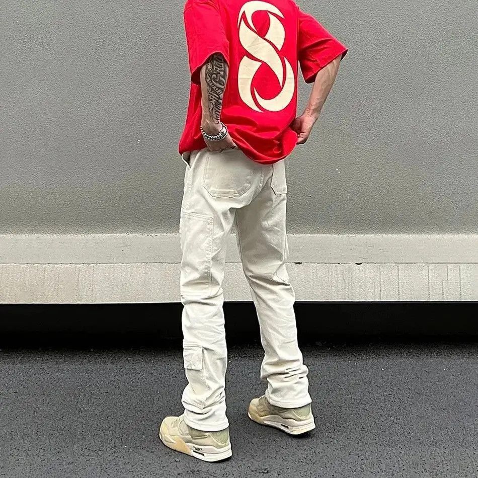 Japanese Brand Cargo Jeans Men Y2k Autumn Streetwear Zip Multi-pocket Size US 32 / EU 48 - 5 Thumbnail