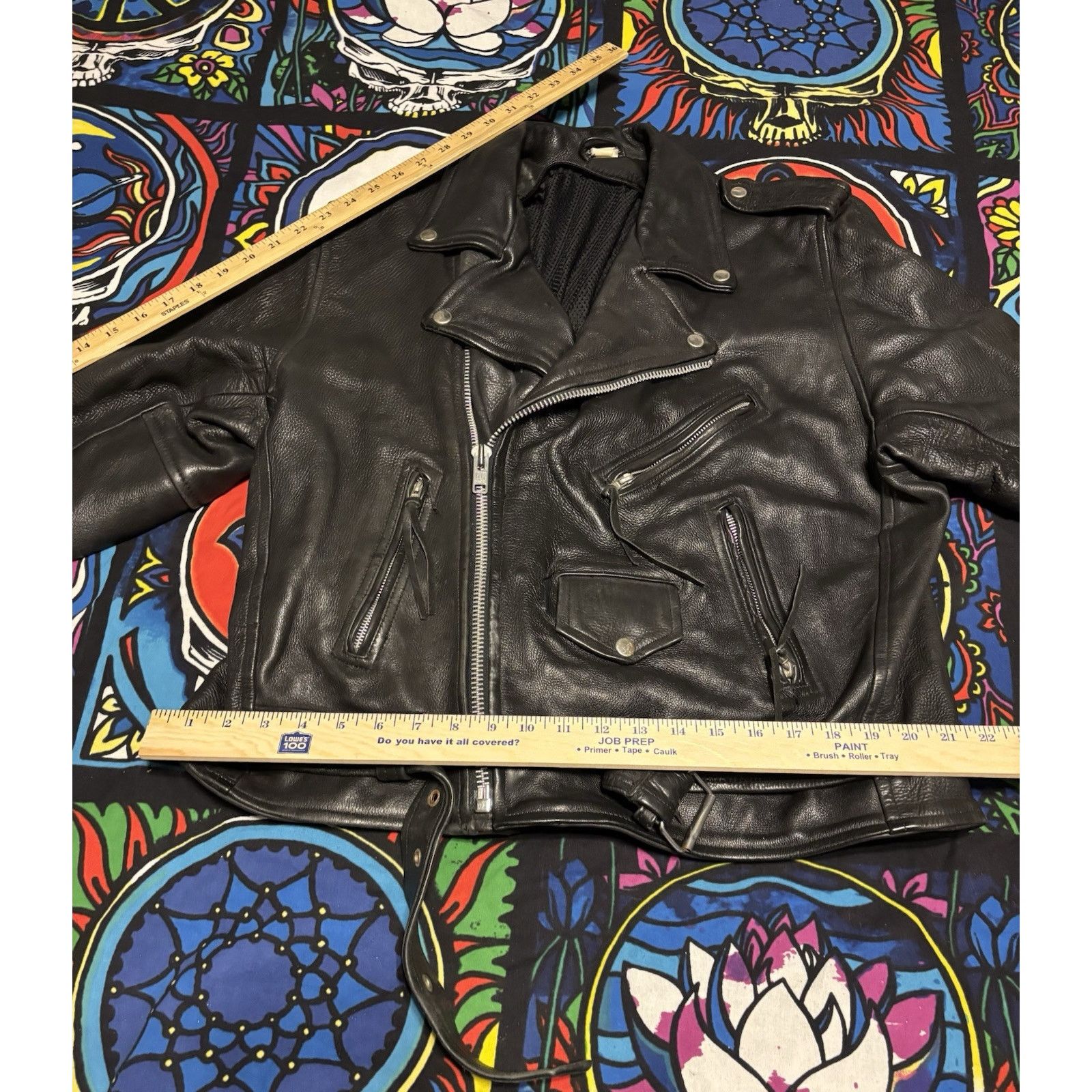 The Unbranded Brand Motorcycle jacket black n/a 80s heavy duty leather Size US M / EU 48-50 / 2 - 10 Thumbnail