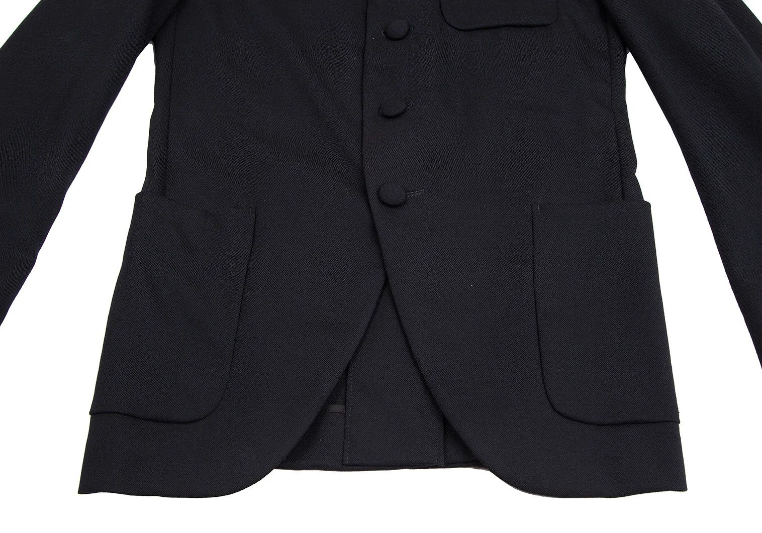 Comme des Garcons Homme Plus Stretch Wool Cutaway Jacket in Navy, Size S Size US S / EU 44-46 / 1 - 11 Thumbnail