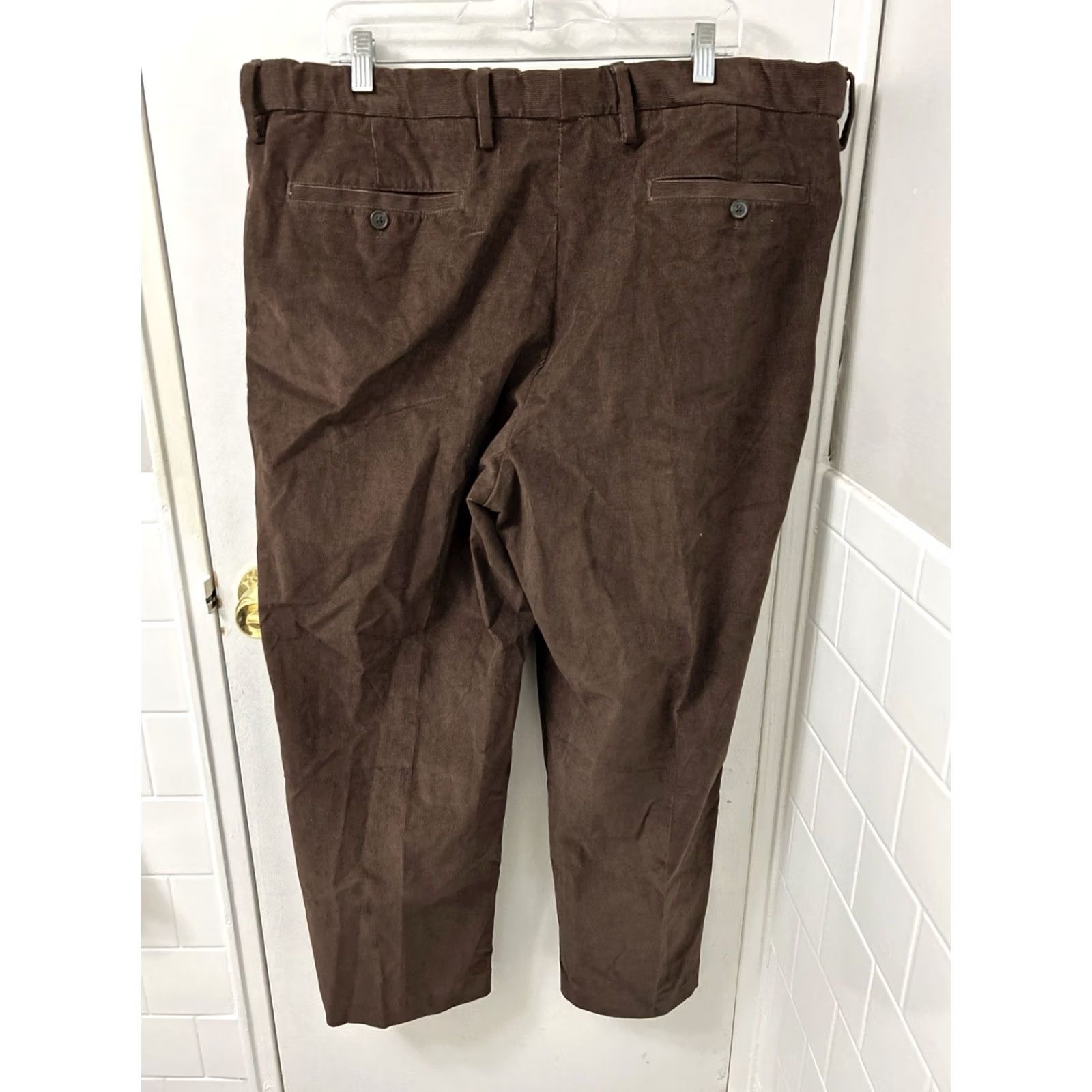 Lands' End Lands' End Corduroy Pants Mens 42x29 Brown Pleated YKK Traditional Fit Trousers Size US 42 / EU 58 - 6 Thumbnail