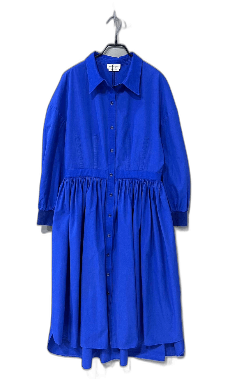 Alexander McQueen Blue Long Sleeve Dress by Alexander McQueen | Grailed