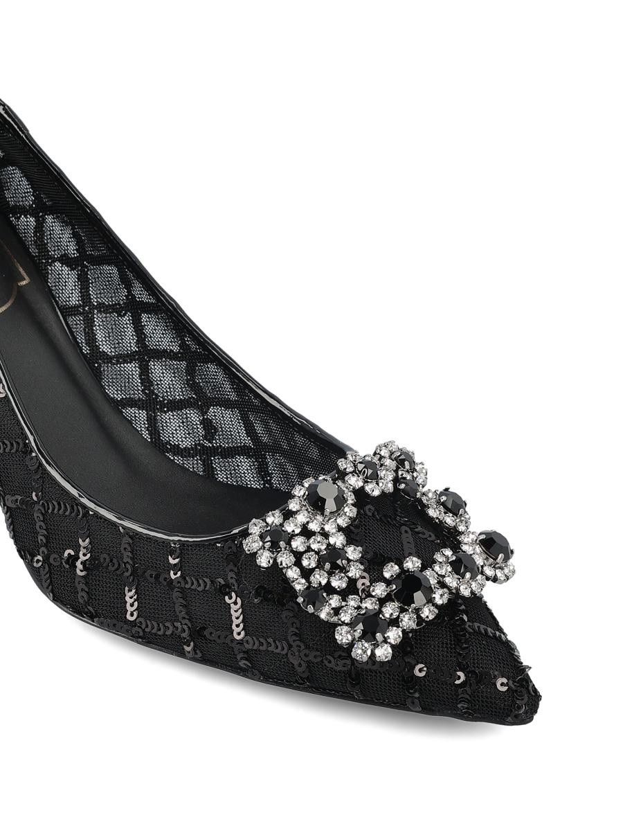 Roger Vivier o1s22i1n0824 Mesh Efflorescence Decol Pumps in Black Size US 10 / IT 40 - 4 Thumbnail