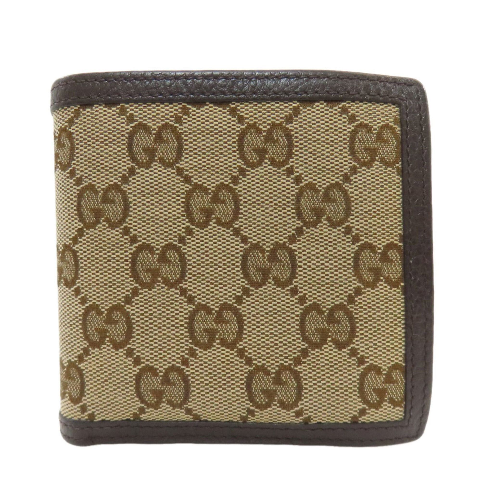 Gucci Gucci 150413 Outlet GG Bi-fold Wallet Canvas/Leather Women's GUCCI Size ONE SIZE - 1 Thumbnail