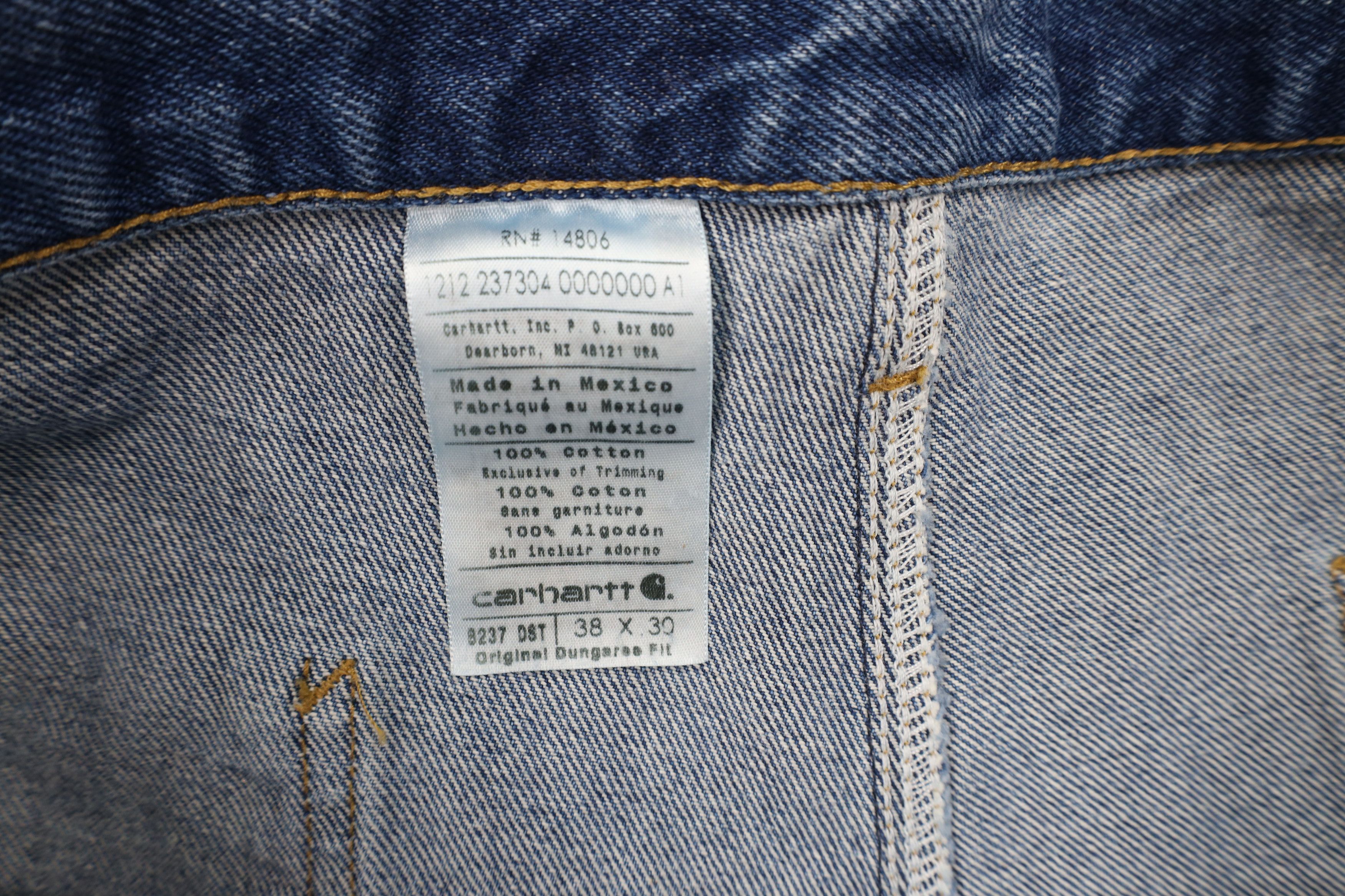 Carhartt × Vintage Vintage Carhartt Spell Out Wide Leg Dungaree Denim Jeans Size US 38 / EU 54 - 7 Thumbnail