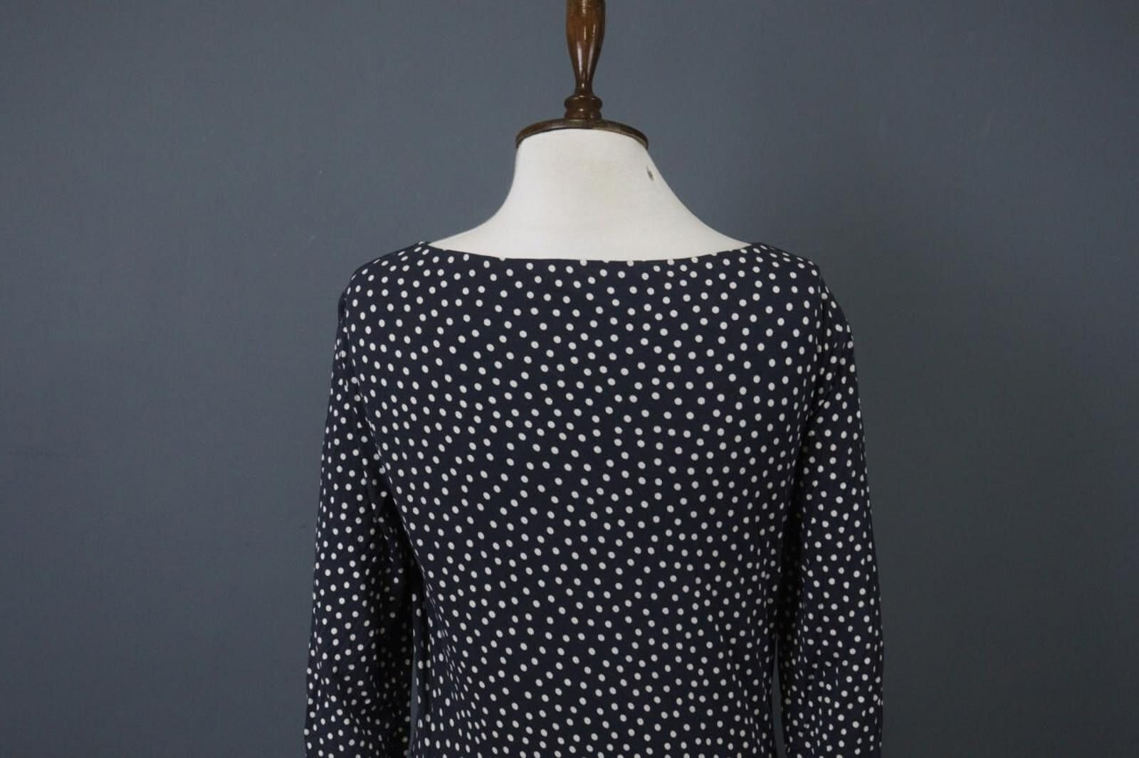 Designer Weekend Max Mara Navy White Stretchable Pullover Tunic Top Size M / US 6-8 / IT 42-44 - 10 Thumbnail
