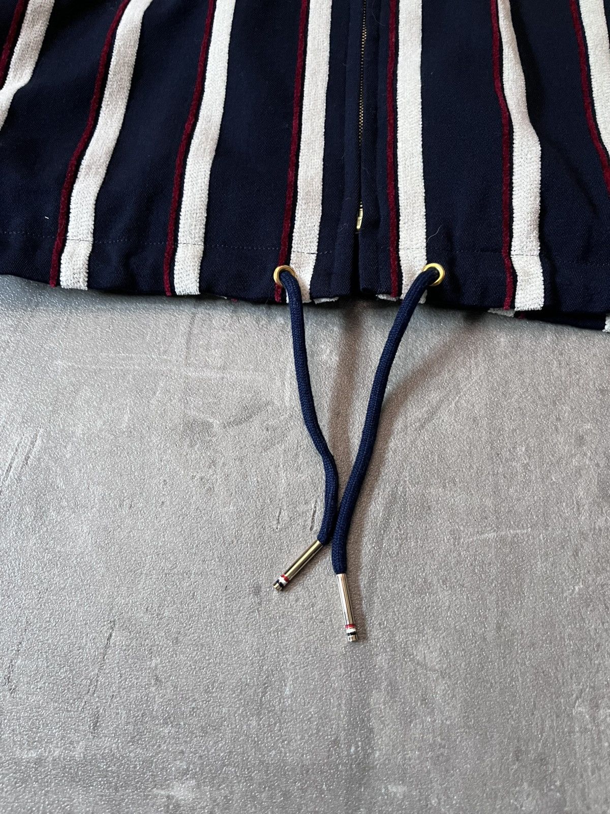 Thom Browne Thom Browne striped jacket cotton wool navy white red Size US L / EU 52-54 / 3 - 6 Thumbnail