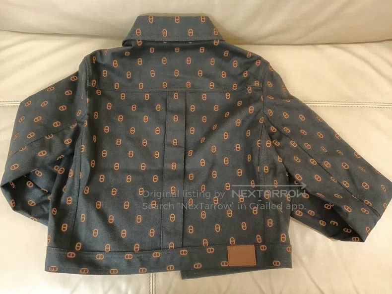 Hermes Hermes Pig Nose Cotton Printed Single Breasted Denim Jacke Size XS / US 0-2 / IT 36-38 - 2 Thumbnail