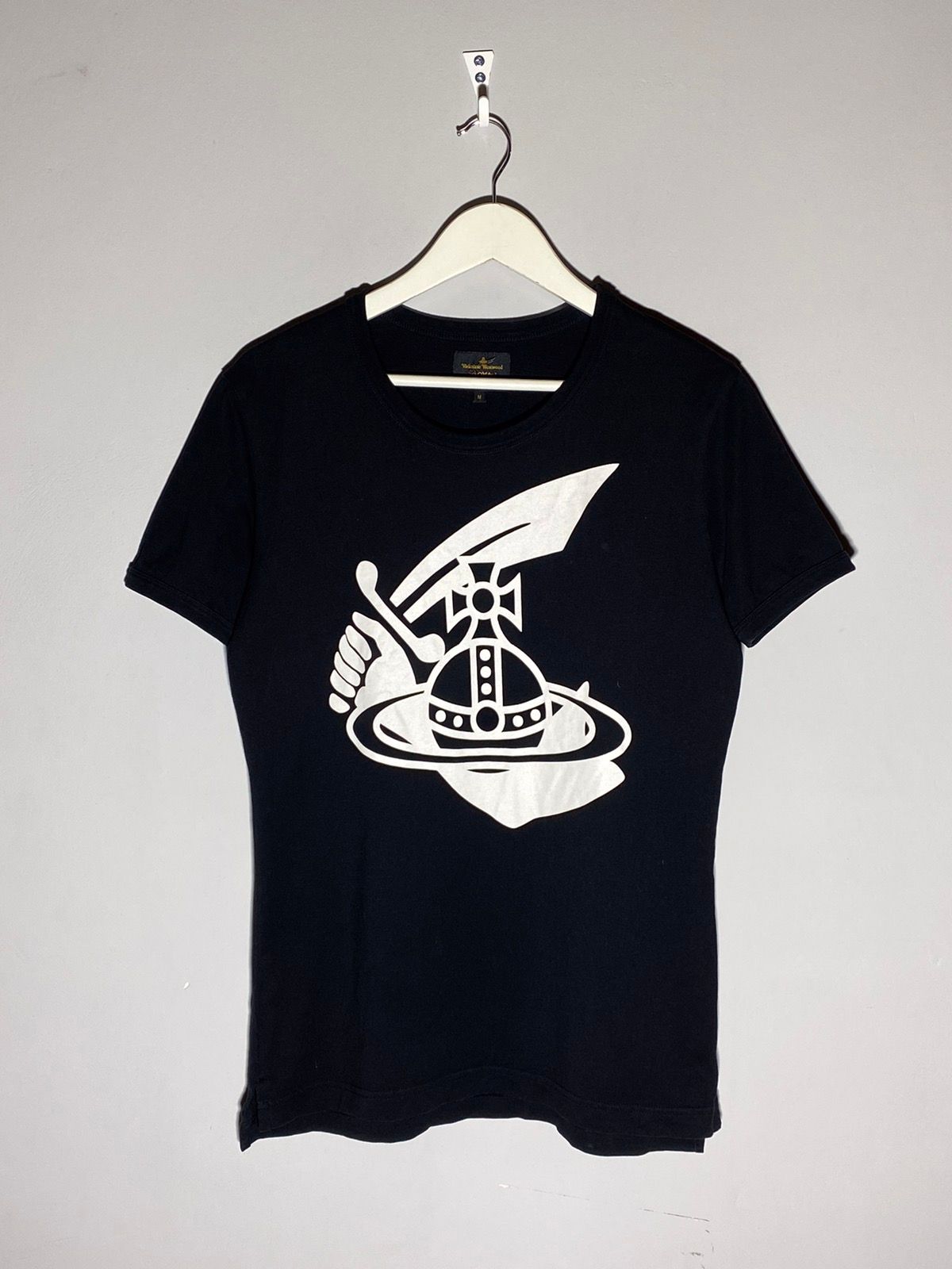 Pre-owned Vivienne Westwood Big Logo Y2k Luxury Black T-shirt