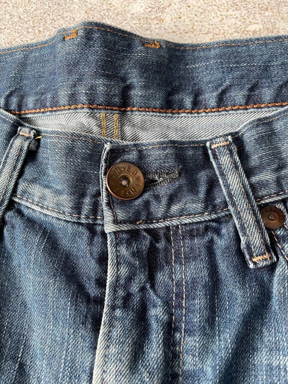 Edwin × Japanese Brand × Vintage Vintage Edwin SK505N Selvage Denim Pants Y2K Ultra Rare Item Size US 33 - 7 Thumbnail
