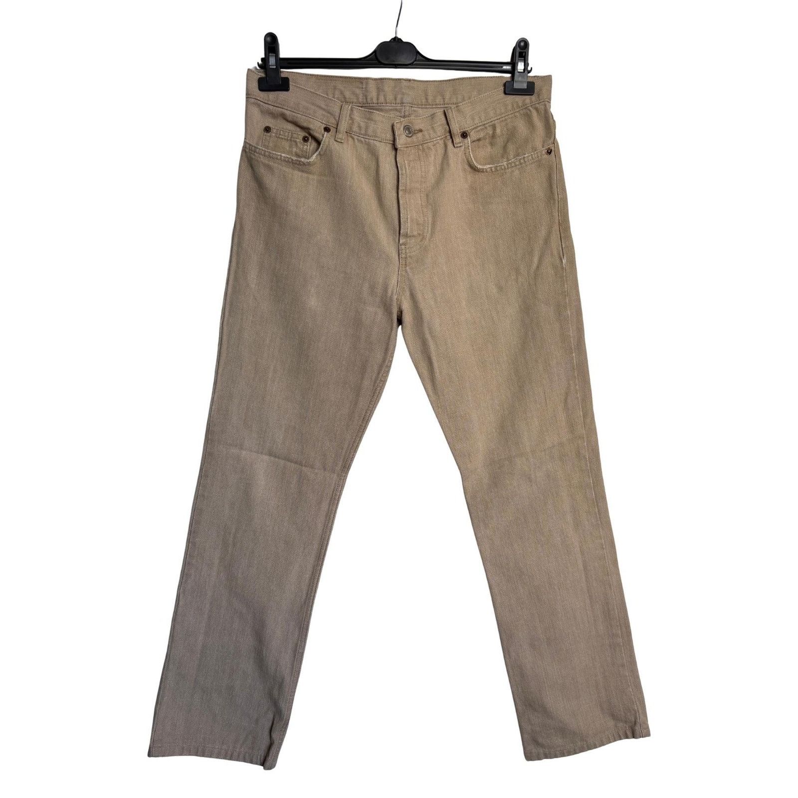 Levi's × Levi's Vintage Clothing × Vintage Levi’s 501 USA W34 L32 Beige 90s Button Fly 100% Cotton Jean Size US 34 / EU 50 - 3 Thumbnail