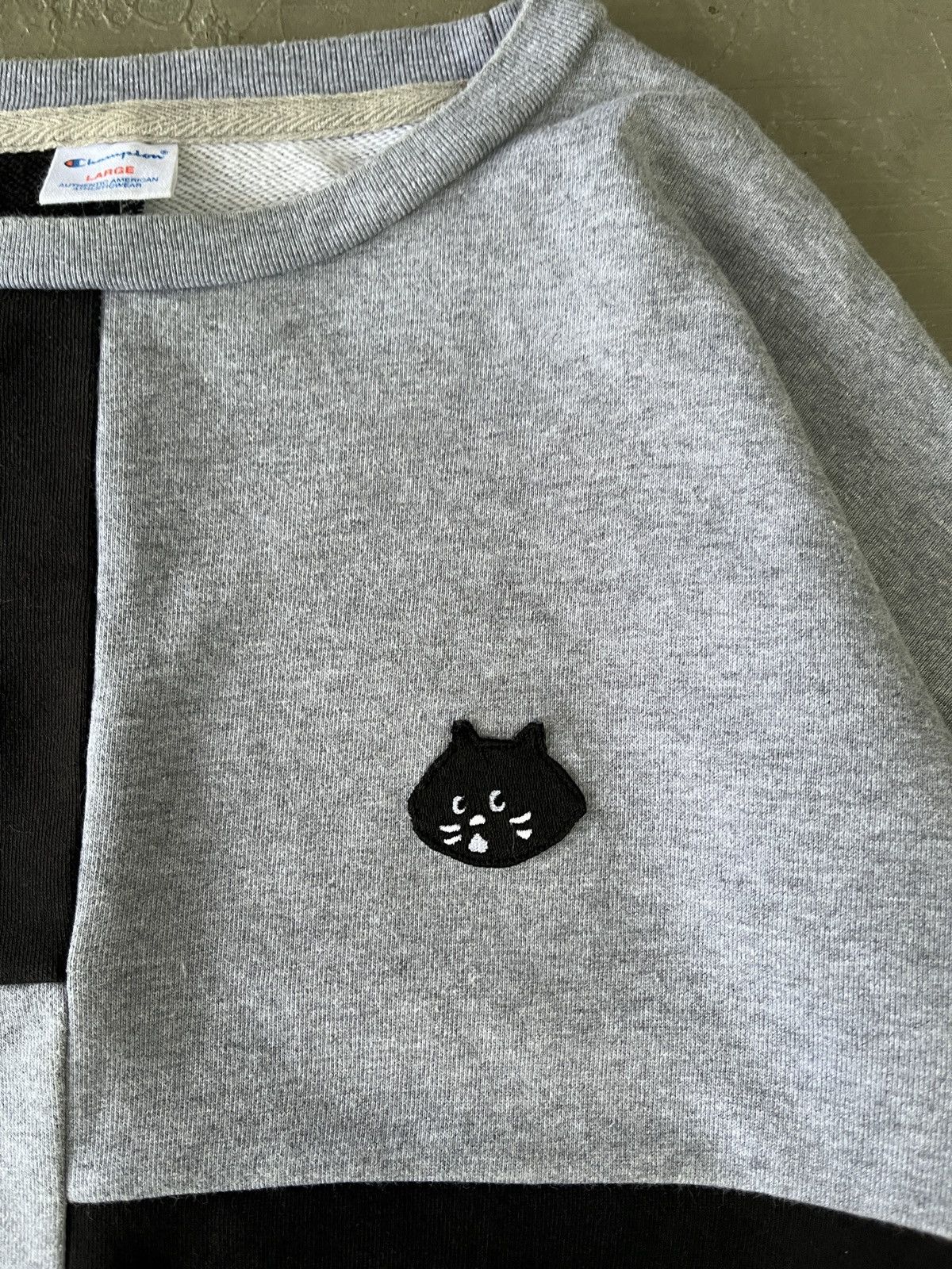 Issey Miyake Issey Miyake Ne-Net x Champion Nya Logo Patchwork Crewneck Size US L / EU 52-54 / 3 - 3 Thumbnail