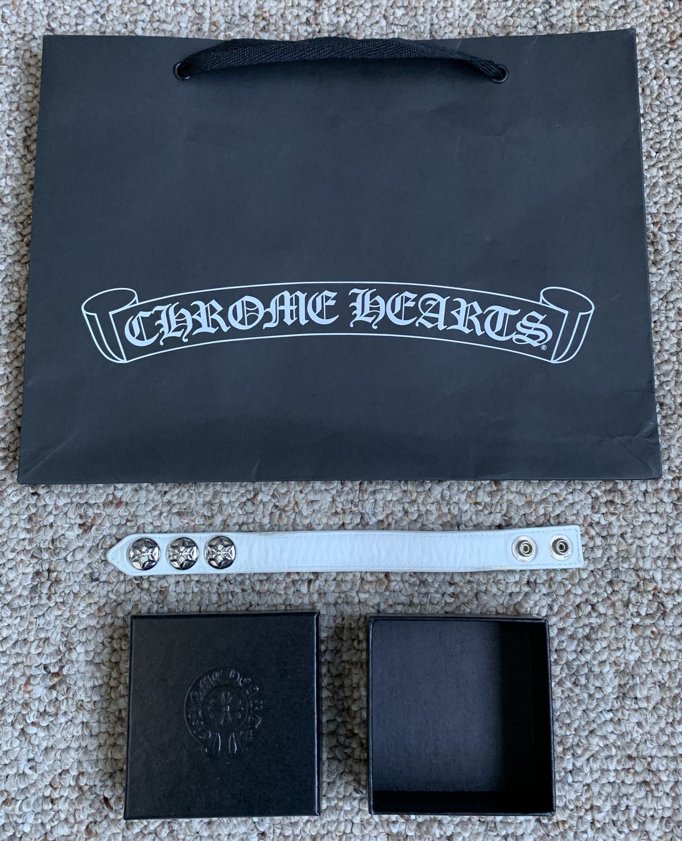 Chrome Hearts Chrome Hearts Adjustable Leather Silver Snap Bracelet + Box Size ONE SIZE - 9 Thumbnail