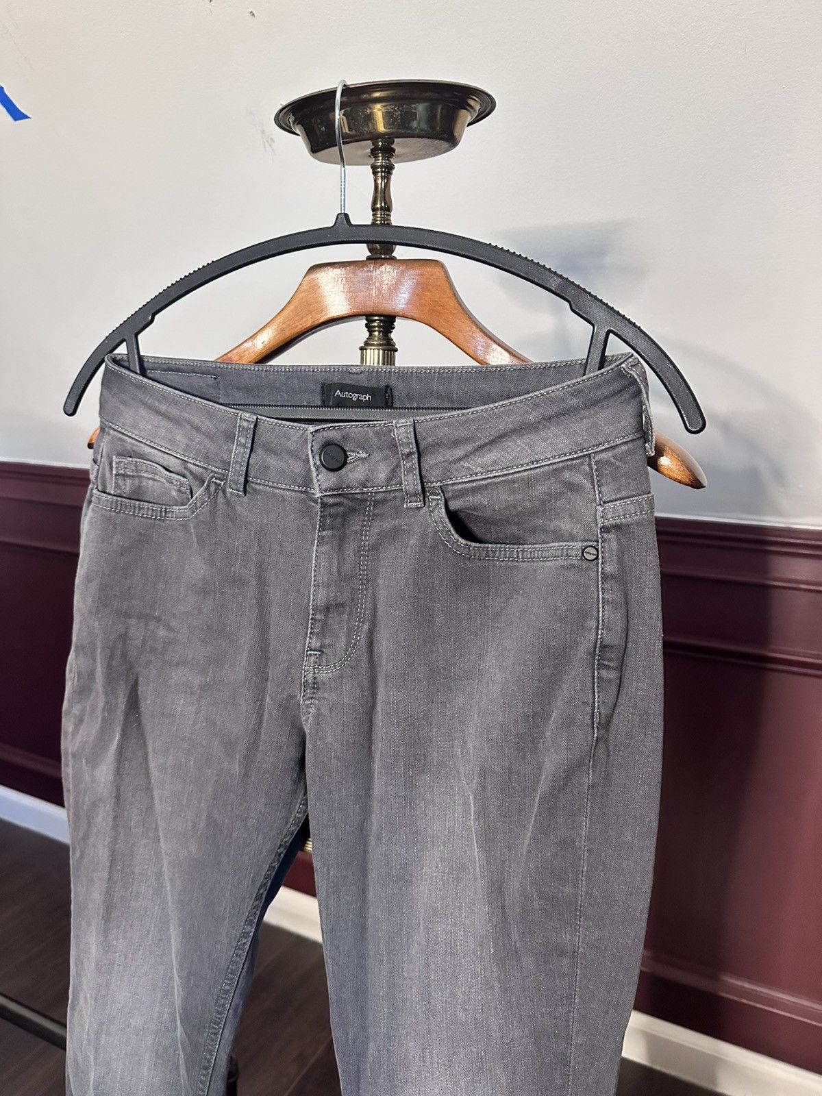 Marks & Spencer Autograph M&S designer gray slim denim jeans Size 28" / US 6 / IT 42 - 2 Thumbnail