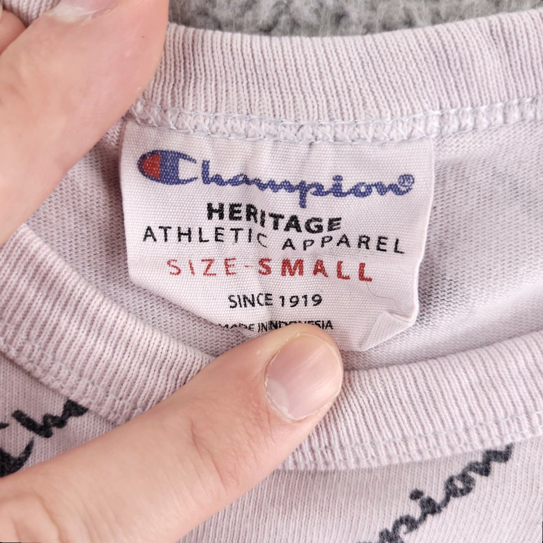 Champion Vintage Champion Logo Shirt Mens Small All Over Graphic Short Sleeve Tee Size US S / EU 44-46 / 1 - 4 Thumbnail