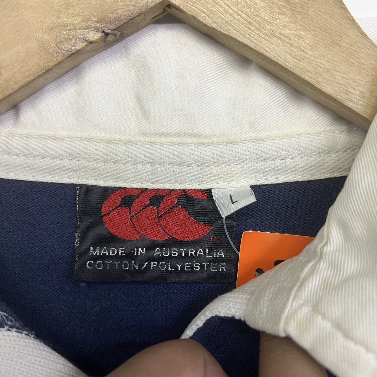Canterbury of New Zealand Vintage 90s Canterbury Australia striped Rugby Polo Shirt Size US L / EU 52-54 / 3 - 9 Thumbnail