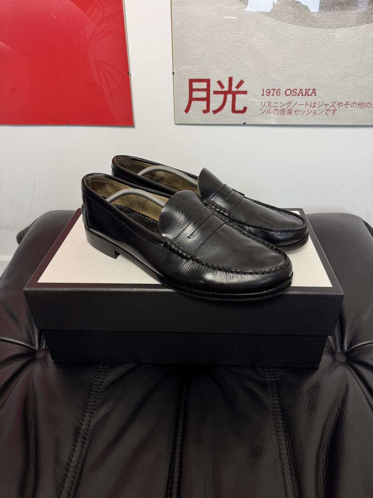 Vintage Black High Quality Leather Loafers Vintage Y2k Italy Hype Size US 11.5 / EU 44-45 - 3 Thumbnail