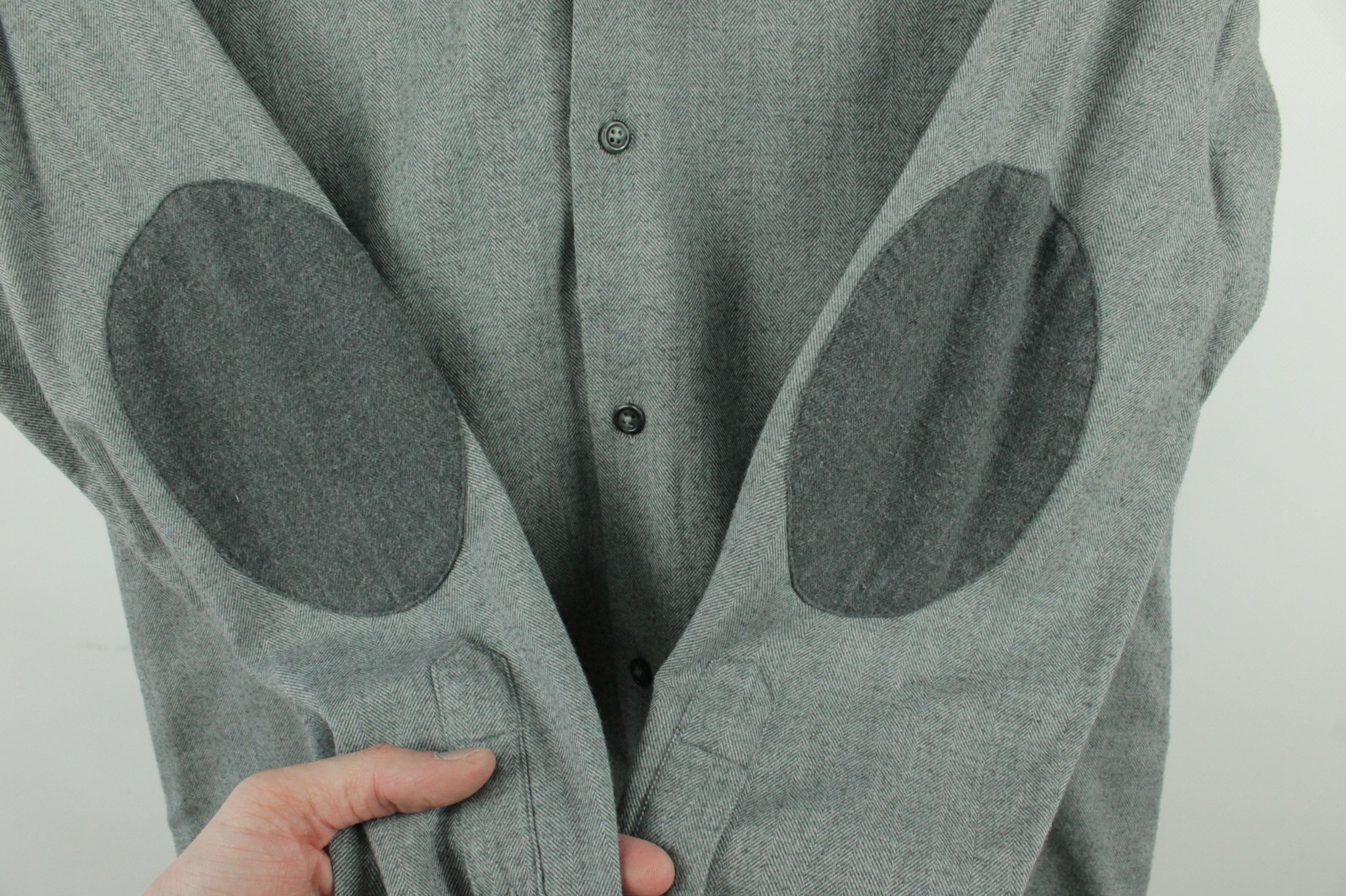 Designer × Hackett Hackett Micro Herringbone Flannel Slim Fit Dress Shirt Men's Size US M / EU 48-50 / 2 - 5 Thumbnail