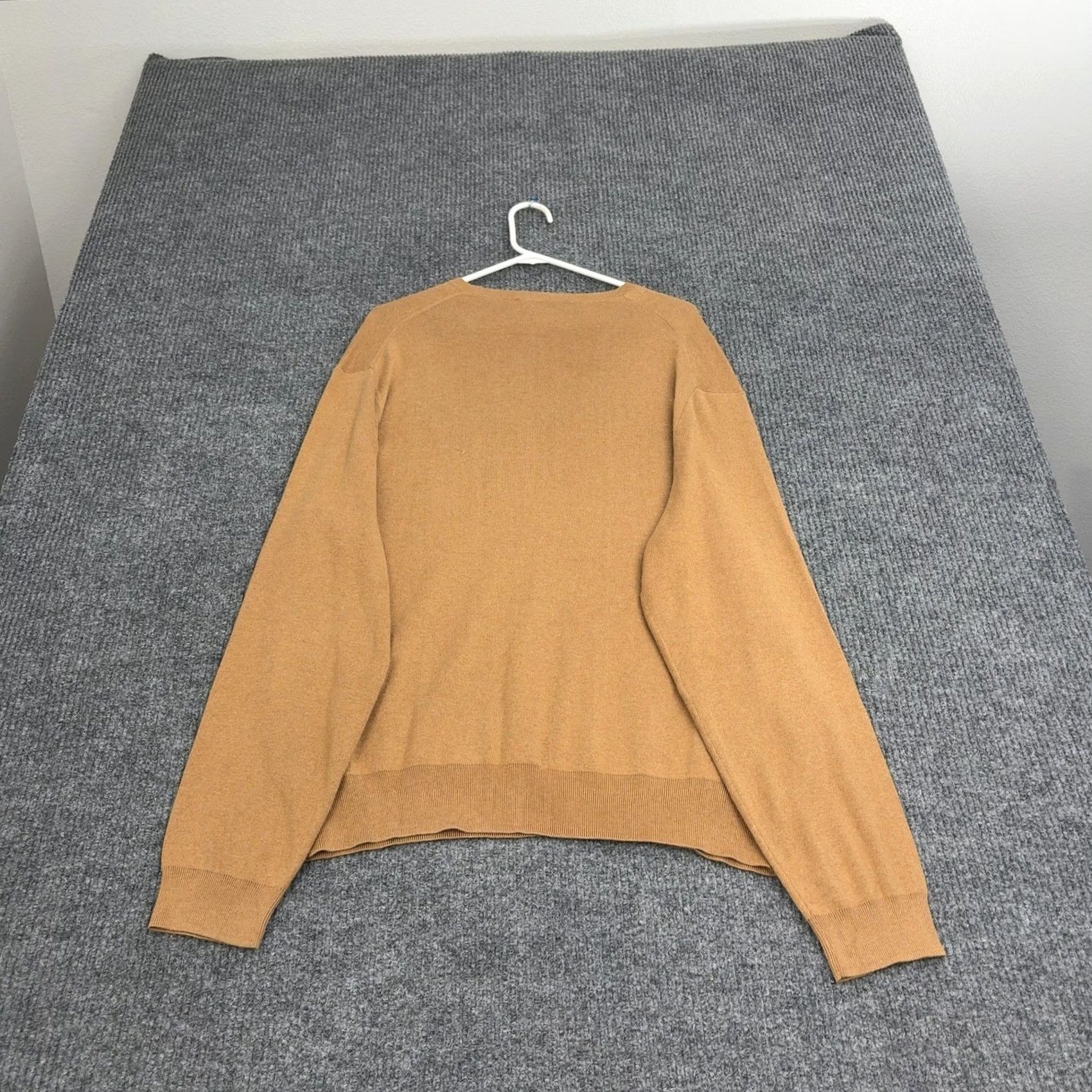 Polo Ralph Lauren Polo Ralph Lauren Sweater Mens XXL V-Neck Long Sleeve Pima Cotton Tan Beige Classic Preppy Logo Embroidered Pullover Size US XXL / EU 58 / 5 - 7 Thumbnail