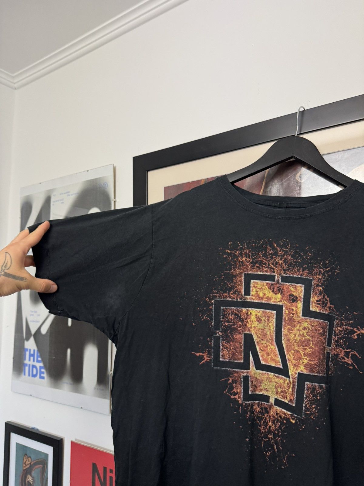 Band Tees Rare Vintage Y2k Rammstein Band Tee Rock Metal Fire Flame Size US XXL / EU 58 / 5 - 2 Thumbnail