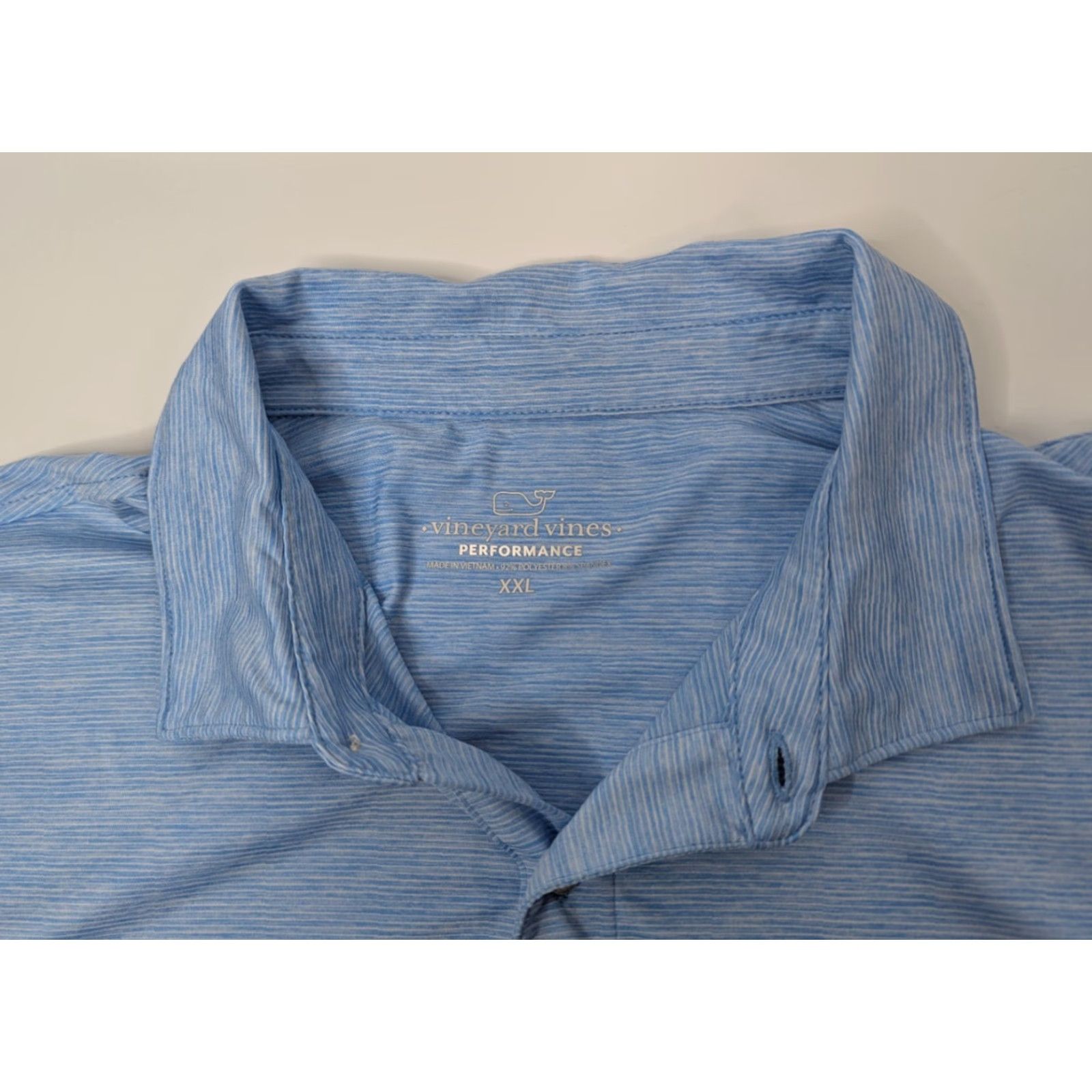 Vineyard Vines Vineyard Vines Performance Polo Shirt Men 2XL Blue White Striped Golf Preppy Shirt Polo Size US XXL / EU 58 / 5 - 4 Thumbnail